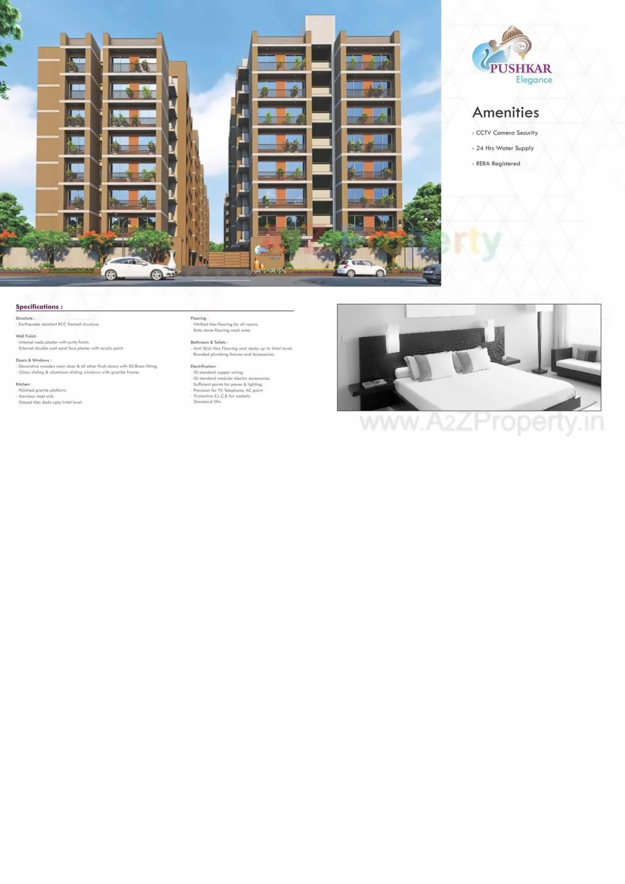  of real estate project Pushkar Elegance located at Isanpur, Ahmedabad, Gujarat
