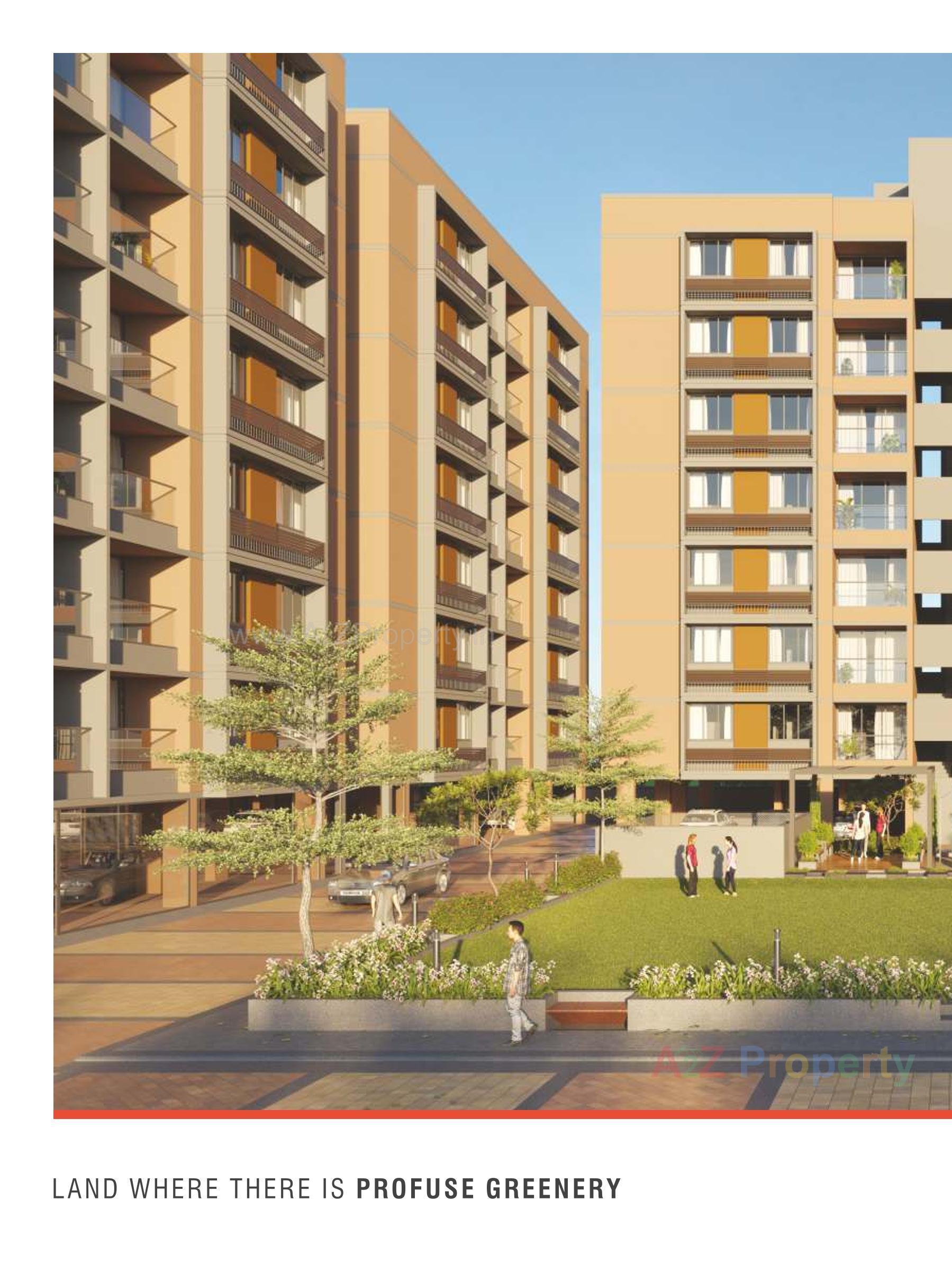 3D Elevation of real estate project Pushkar Flora located at Isanpur, Ahmedabad, Gujarat