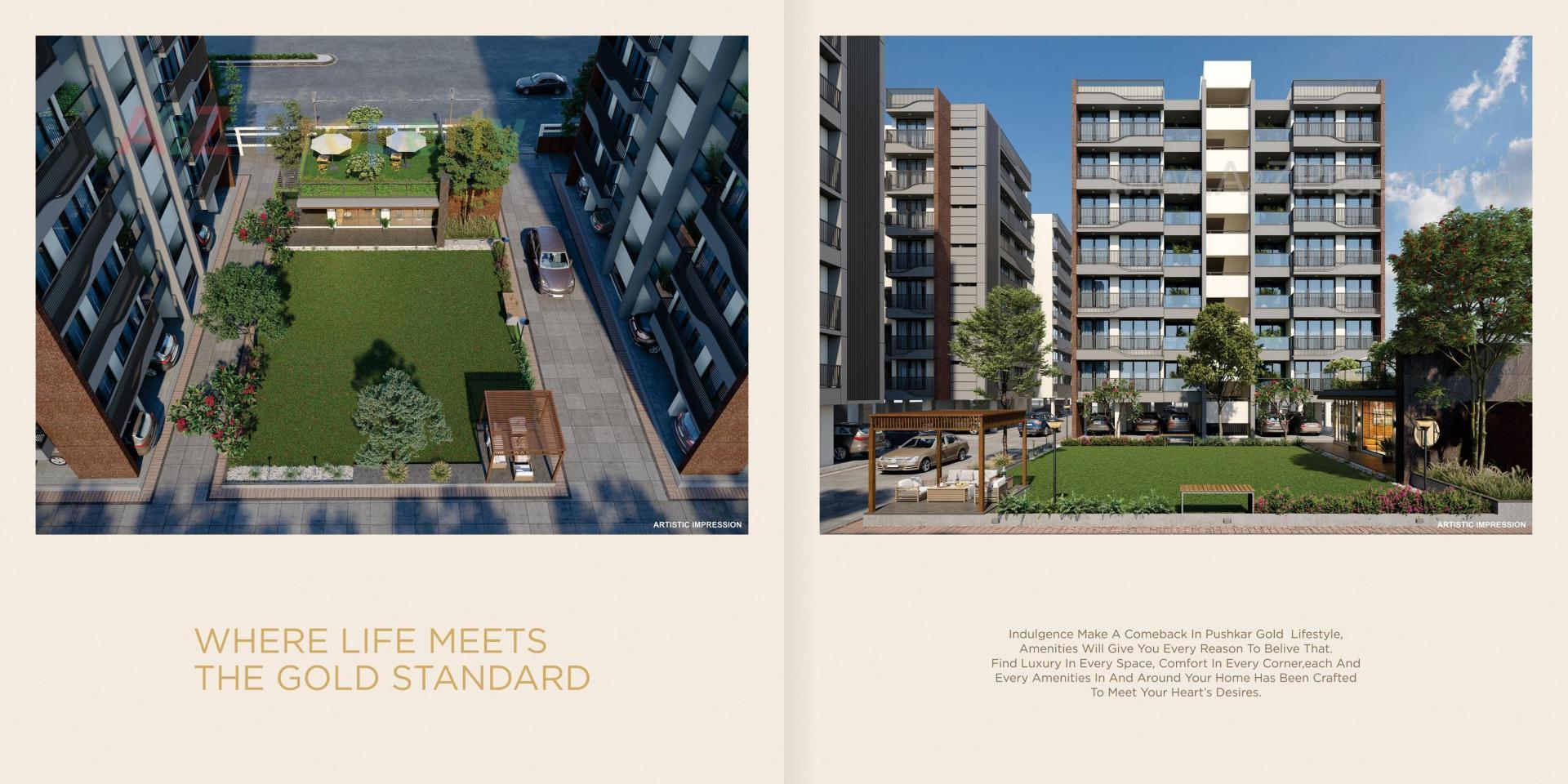 3D Elevation of real estate project Pushkar Gold located at Vatva, Ahmedabad, Gujarat