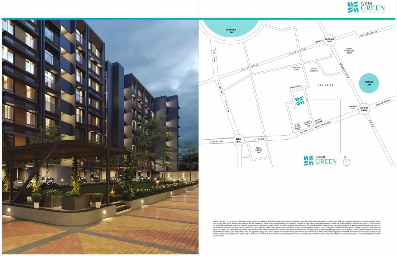  of real estate project Pushkar Green located at Isanpur, Ahmedabad, Gujarat