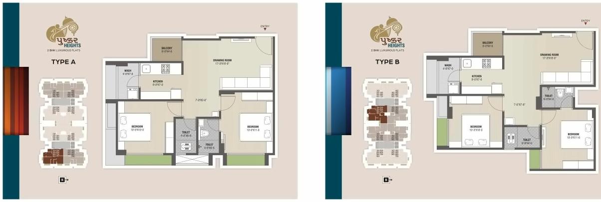 Layout of real estate project Pushkar Heights located at Nikol, Ahmedabad, Gujarat