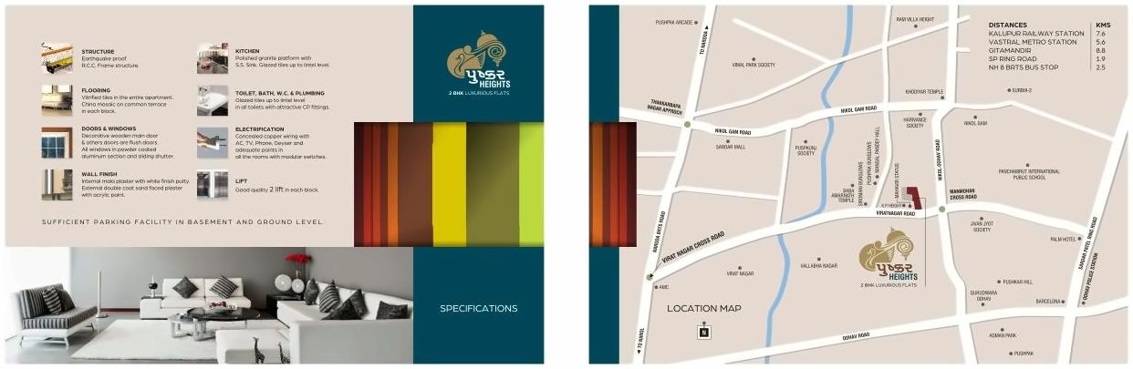  of real estate project Pushkar Heights located at Nikol, Ahmedabad, Gujarat