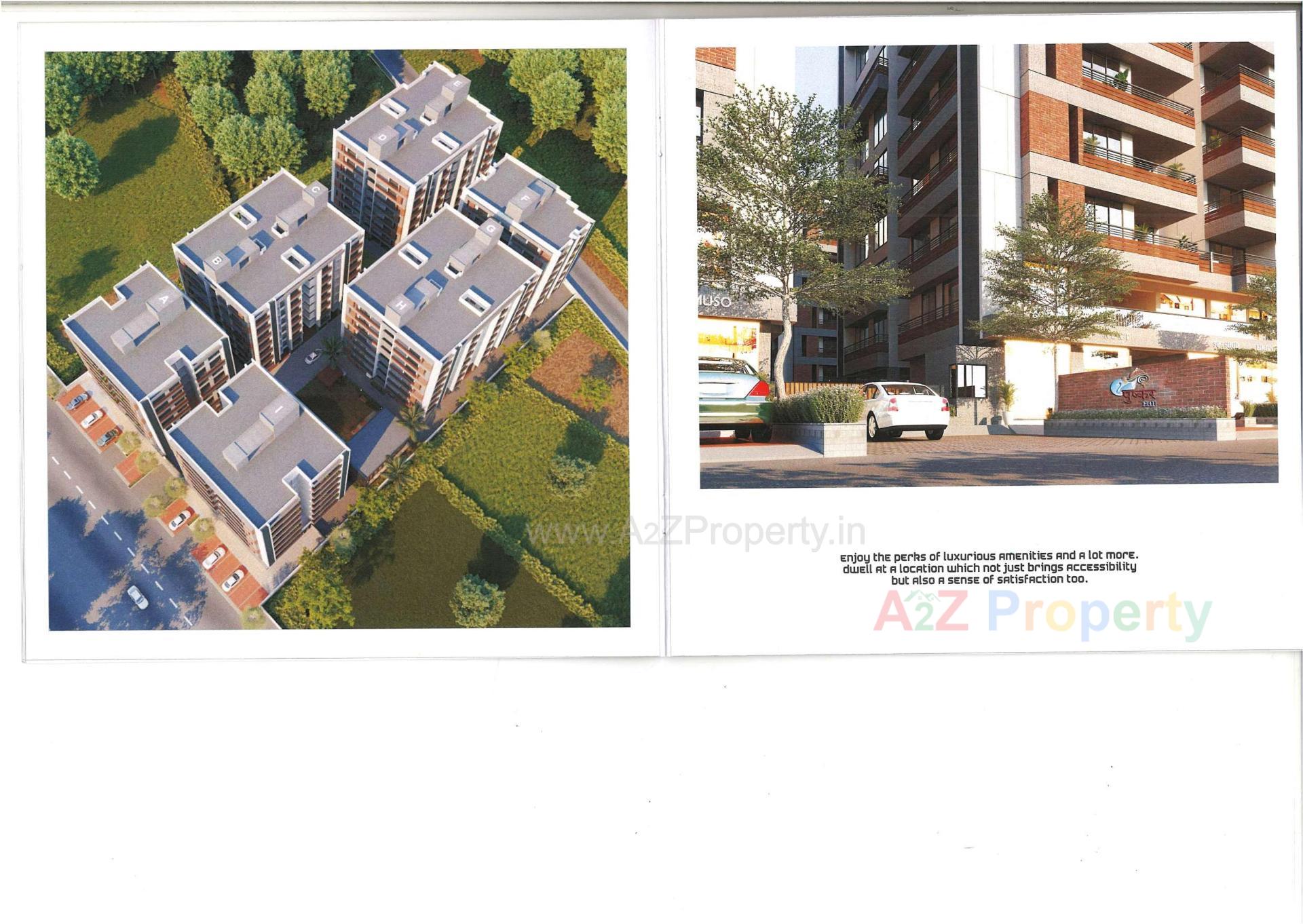 3D Elevation of real estate project Pushkar Hill located at Hathijan, Ahmedabad, Gujarat