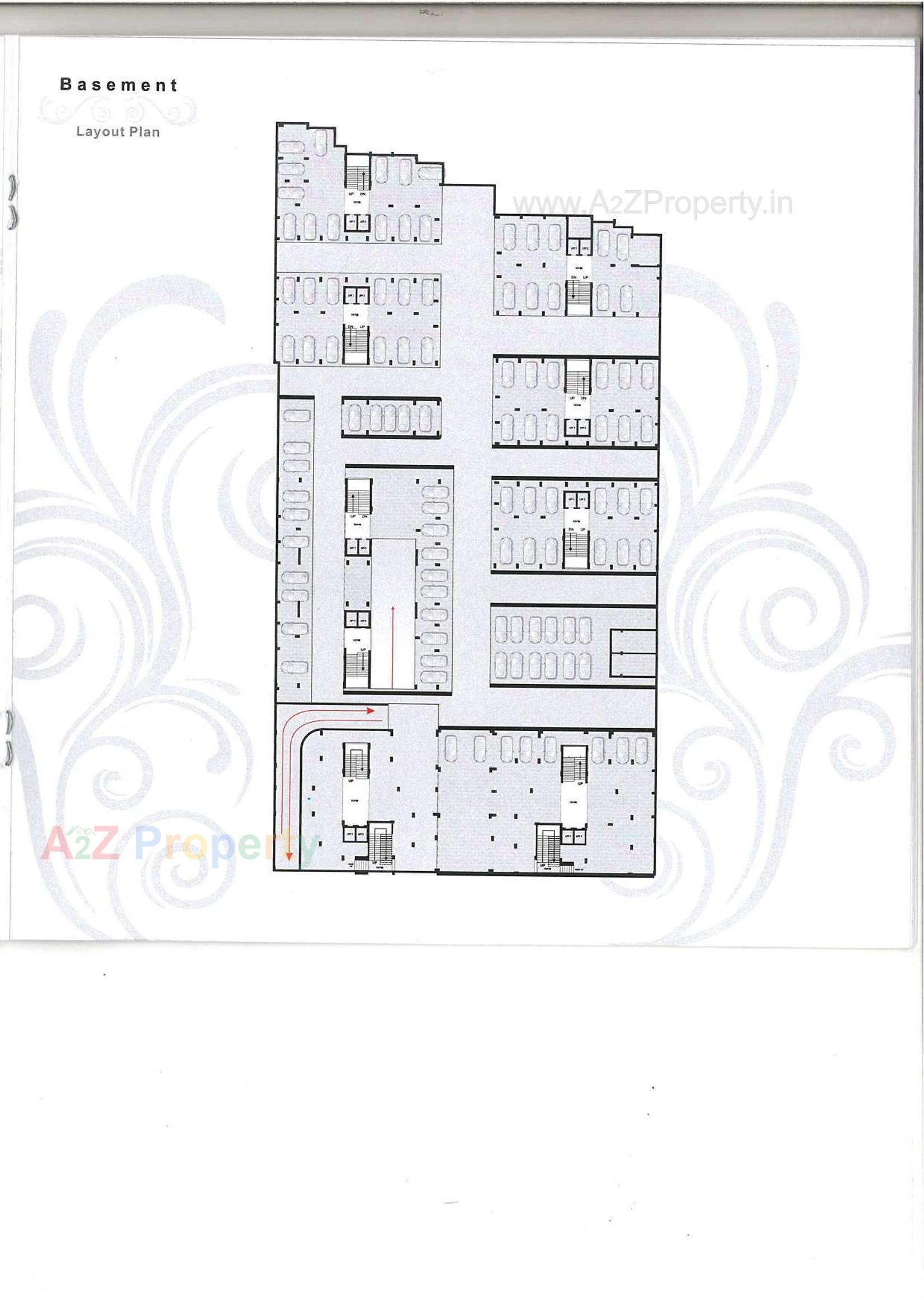 Layout of real estate project Pushkar Hill located at Hathijan, Ahmedabad, Gujarat