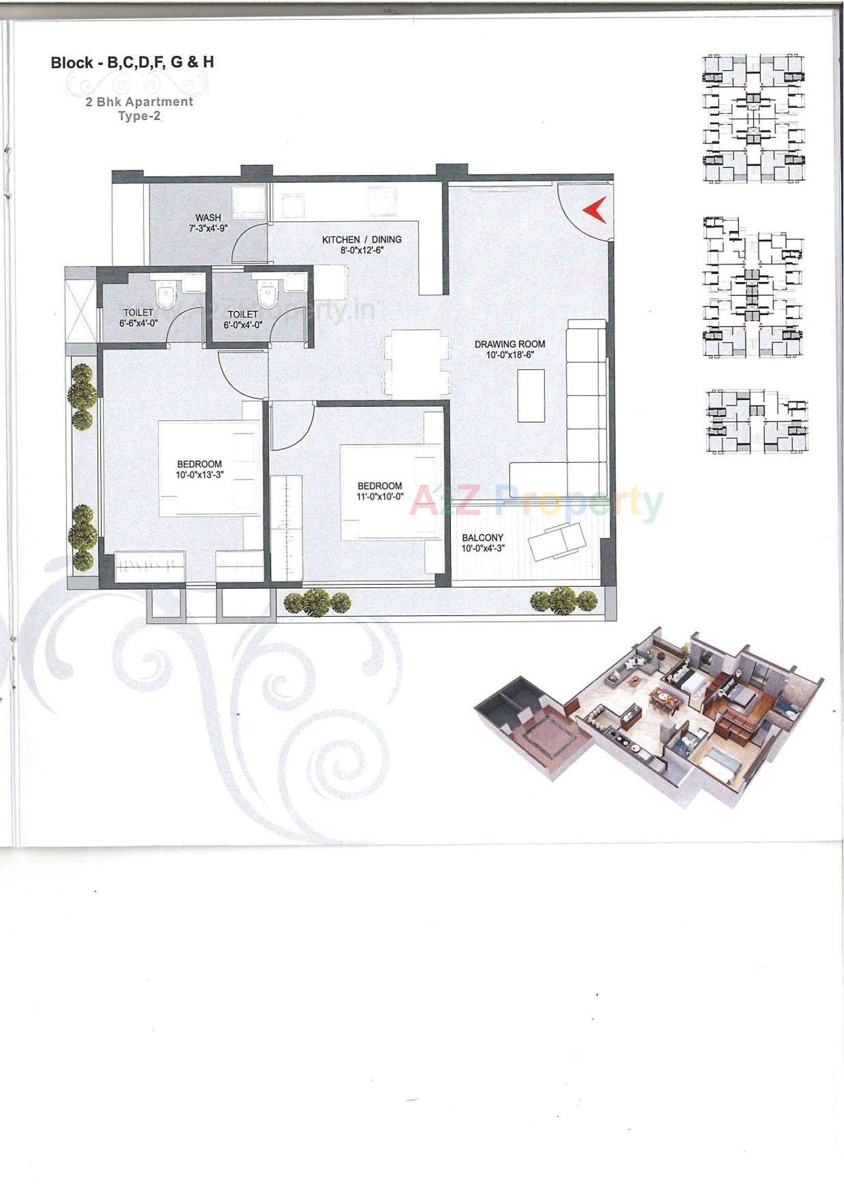 Layout of real estate project Pushkar Hill located at Hathijan, Ahmedabad, Gujarat