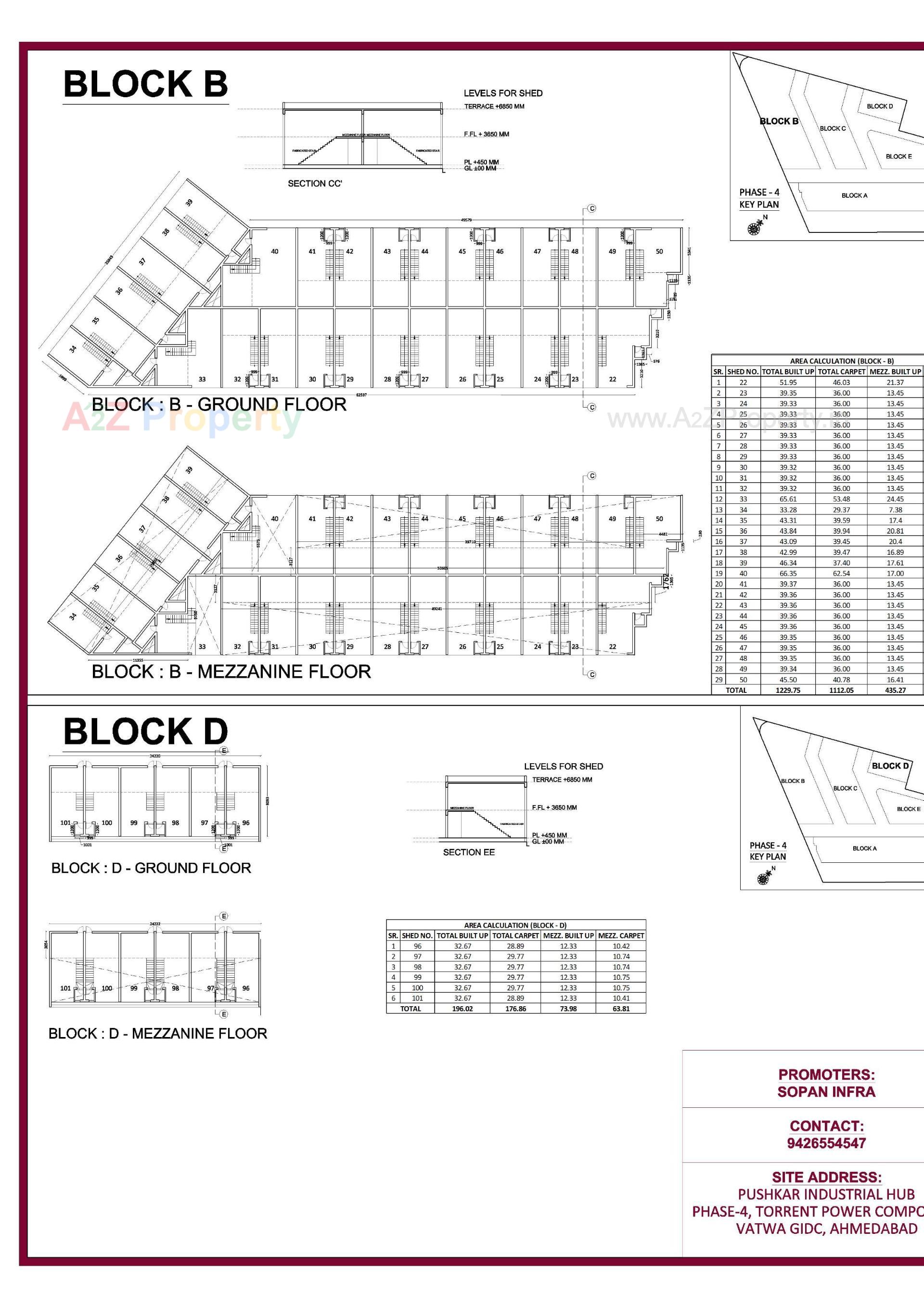 Layout of real estate project Pushkar Industrial Hub located at Ahmedabad, Ahmedabad, Gujarat