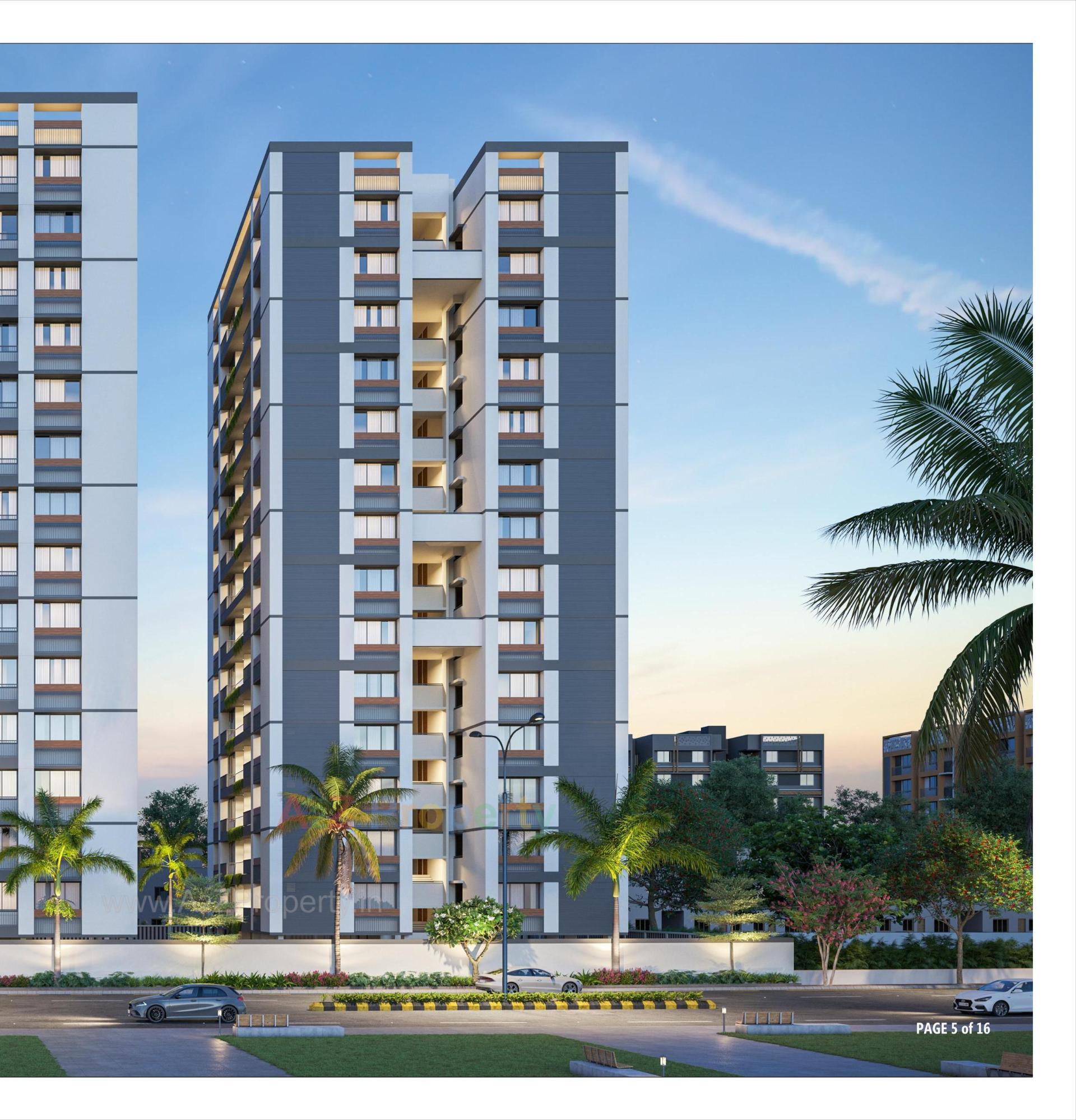 3D Elevation of real estate project Pushkar Laxmi Sky located at Vastral, Ahmedabad, Gujarat