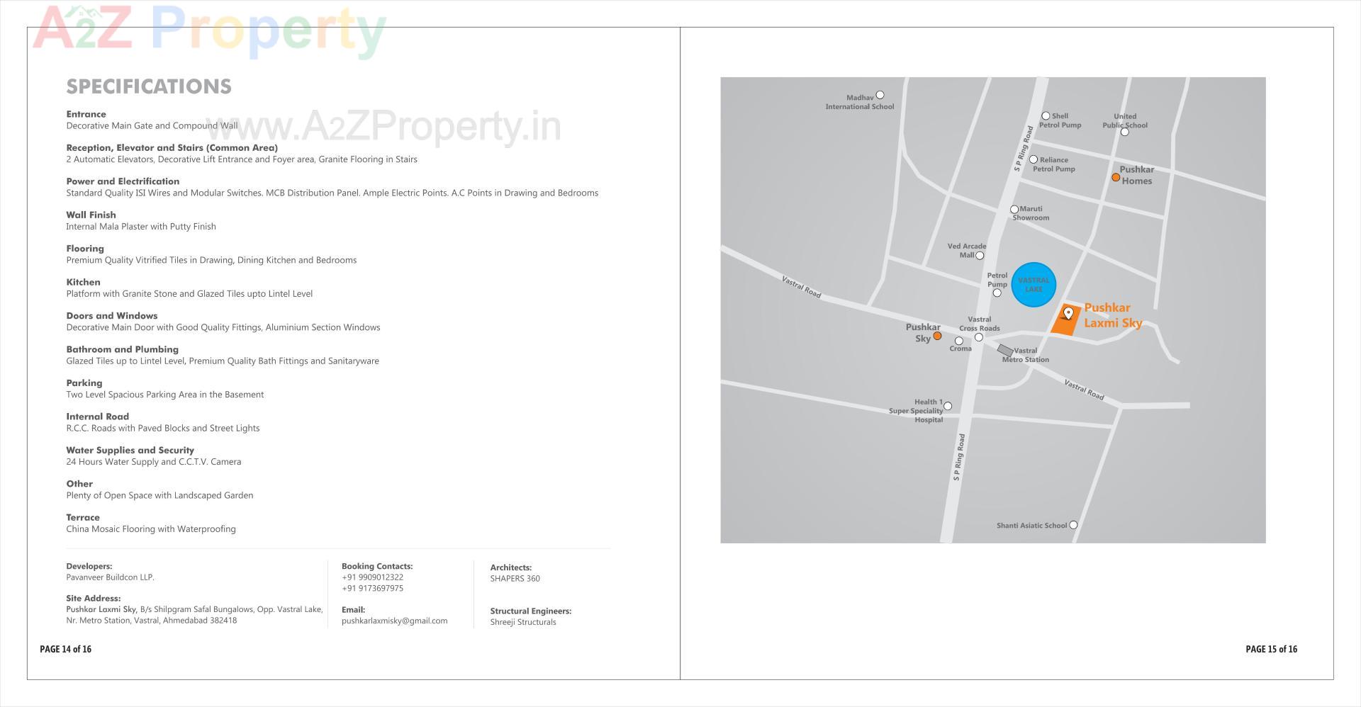  of real estate project Pushkar Laxmi Sky located at Vastral, Ahmedabad, Gujarat