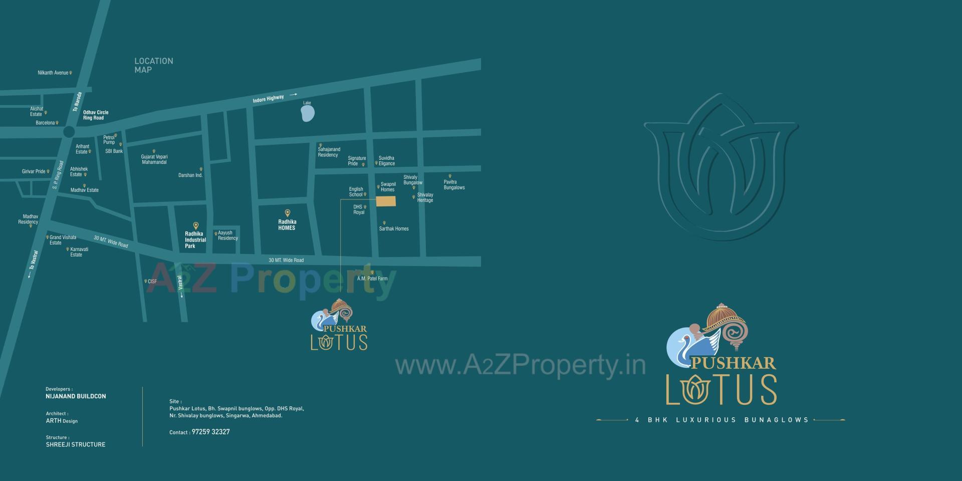  of real estate project Pushkar Lotus located at Singarva, Ahmedabad, Gujarat