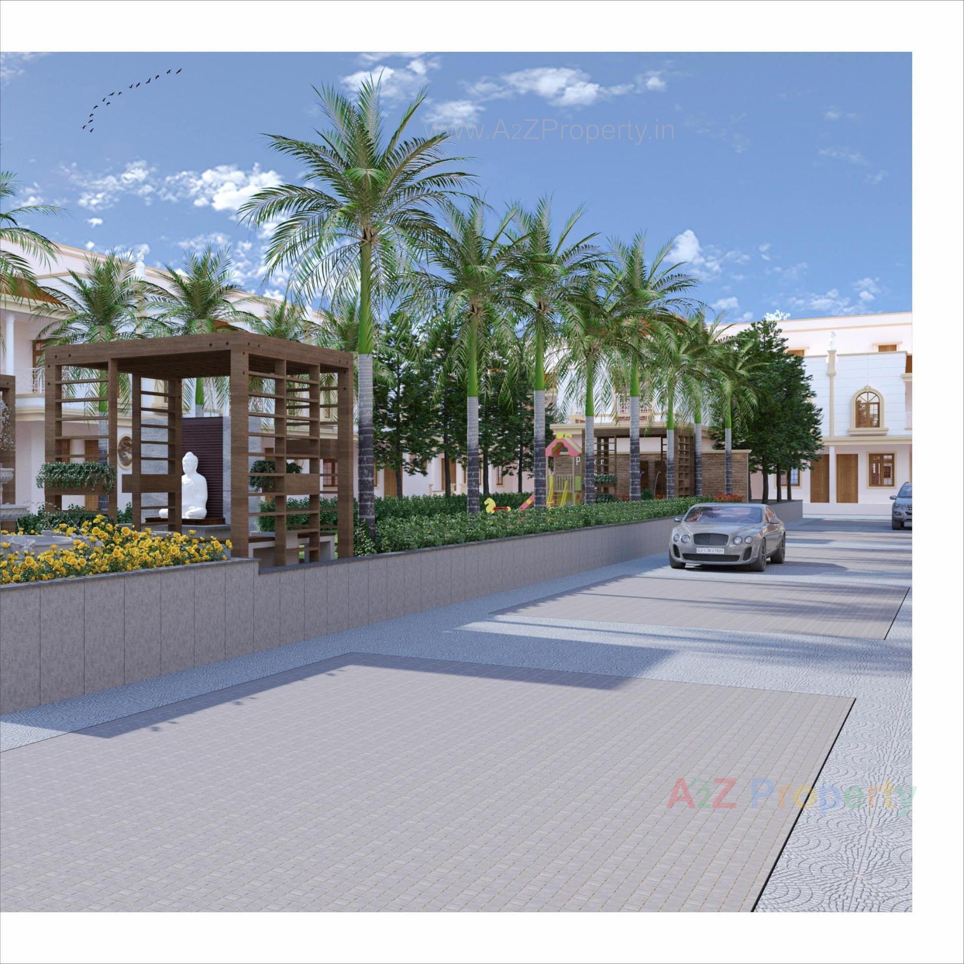 3D Elevation of real estate project Pushkar Lotus located at Singarva, Ahmedabad, Gujarat