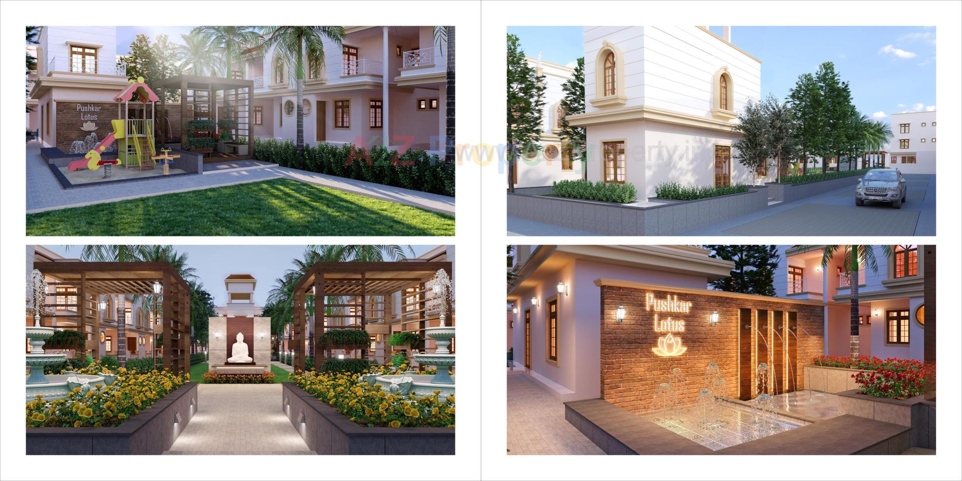 3D Elevation of real estate project Pushkar Lotus located at Singarva, Ahmedabad, Gujarat