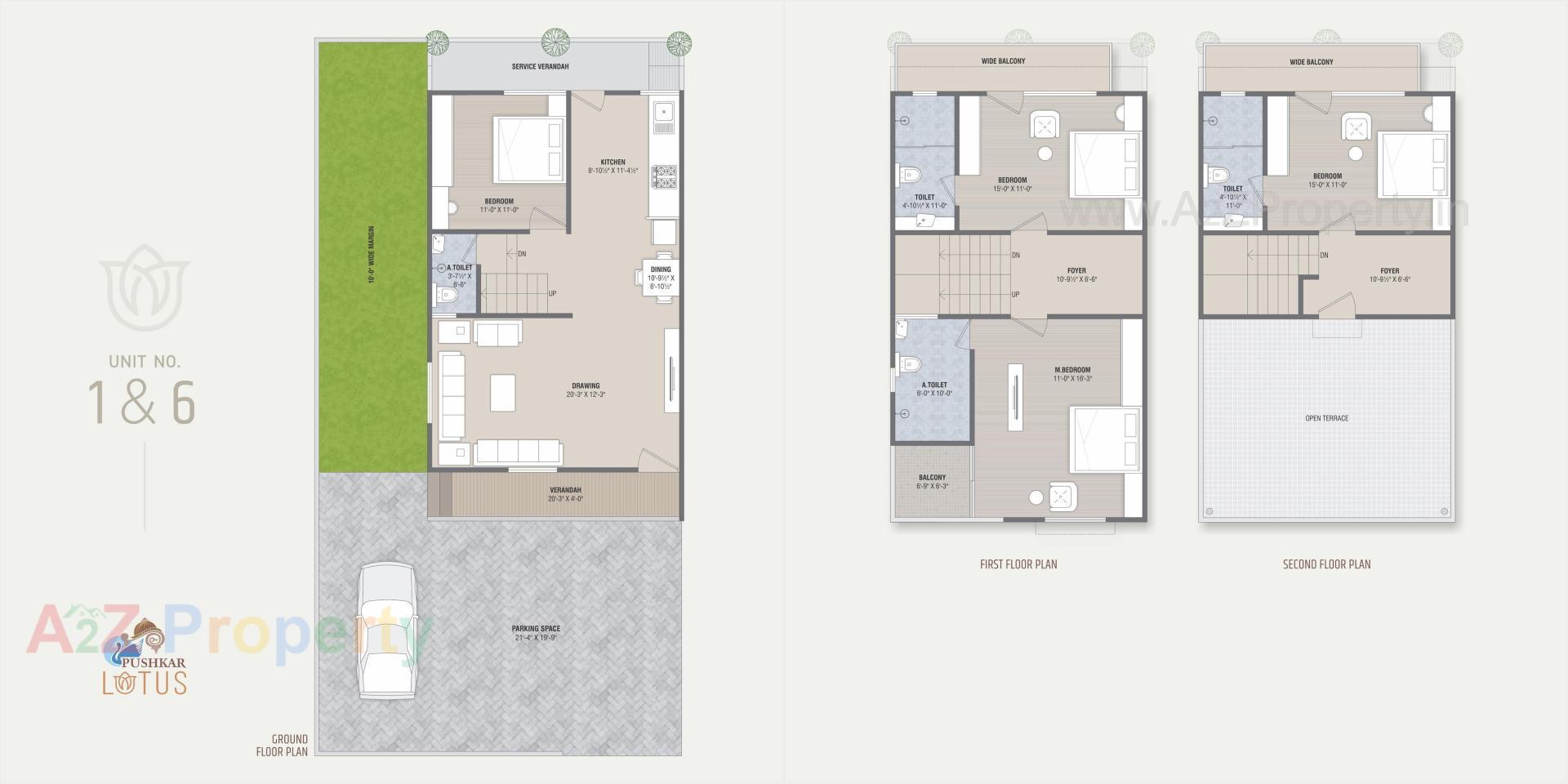 Layout of real estate project Pushkar Lotus located at Singarva, Ahmedabad, Gujarat