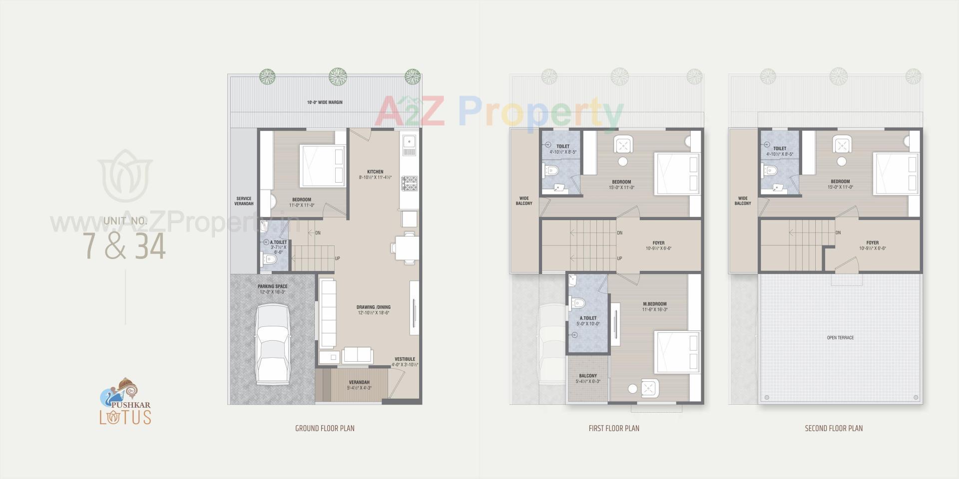Layout of real estate project Pushkar Lotus located at Singarva, Ahmedabad, Gujarat