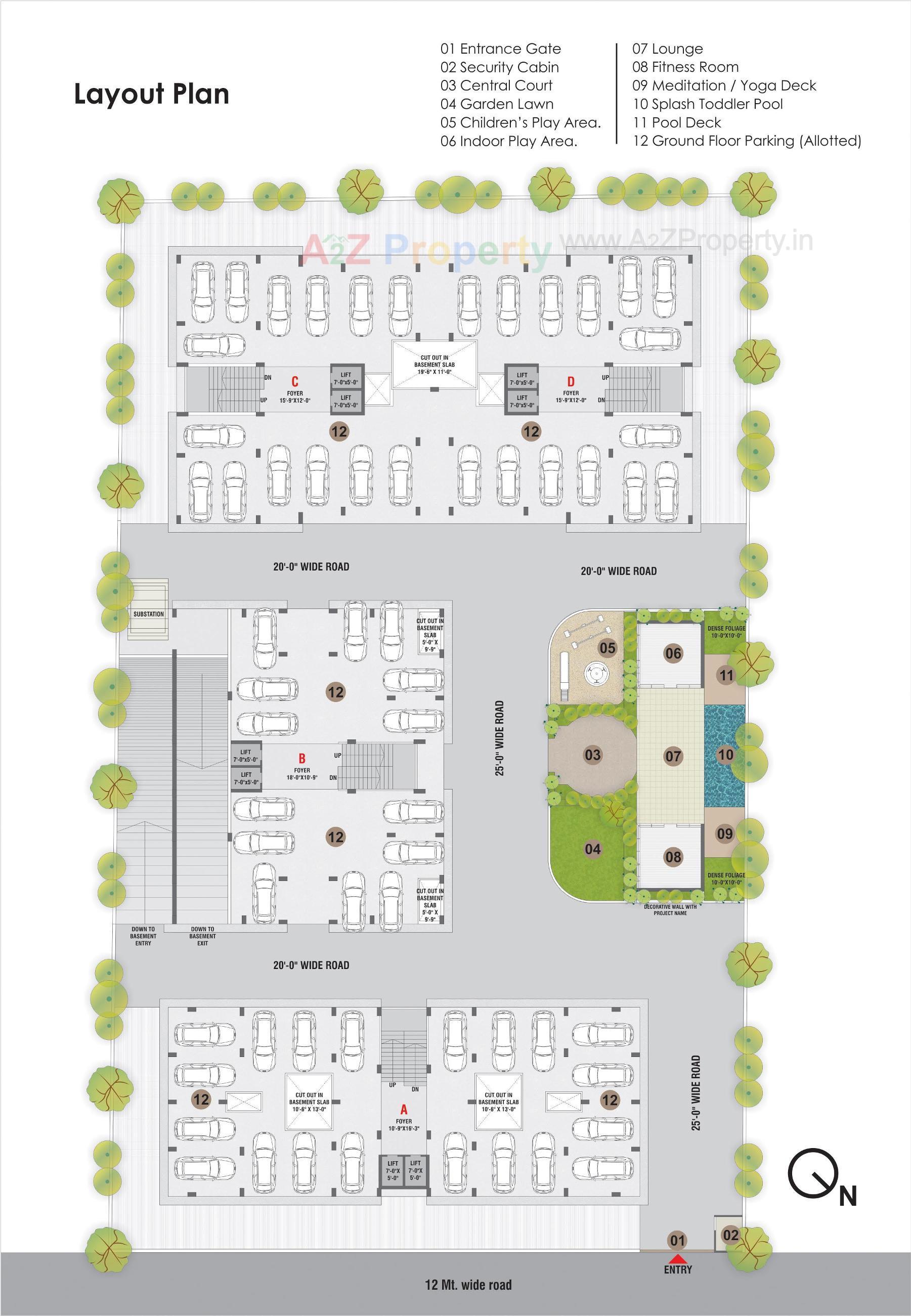 Layout of real estate project Pushkar Luxuria located at Ahmedabad, Ahmedabad, Gujarat