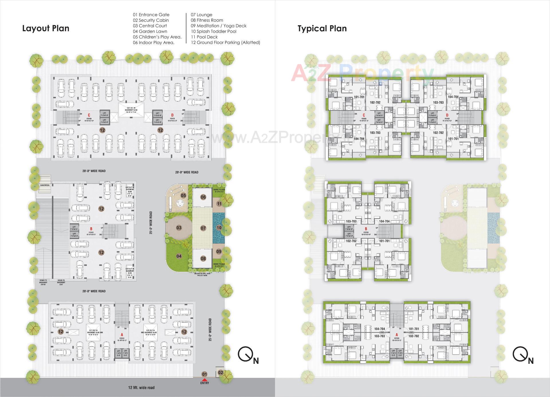 Layout of real estate project Pushkar Luxuria located at Ahmedabad, Ahmedabad, Gujarat