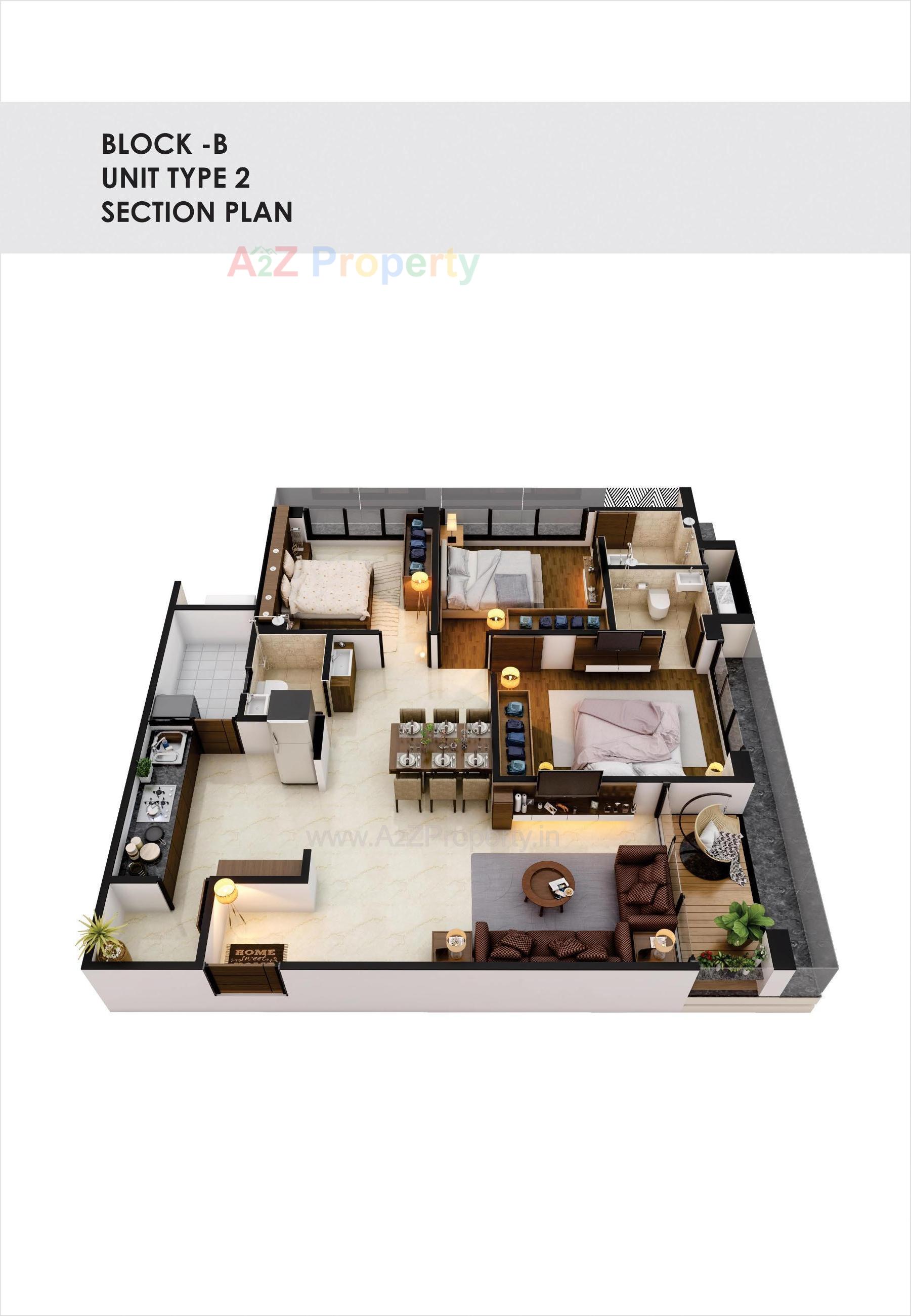 Layout of real estate project Pushkar Luxuria located at Ahmedabad, Ahmedabad, Gujarat