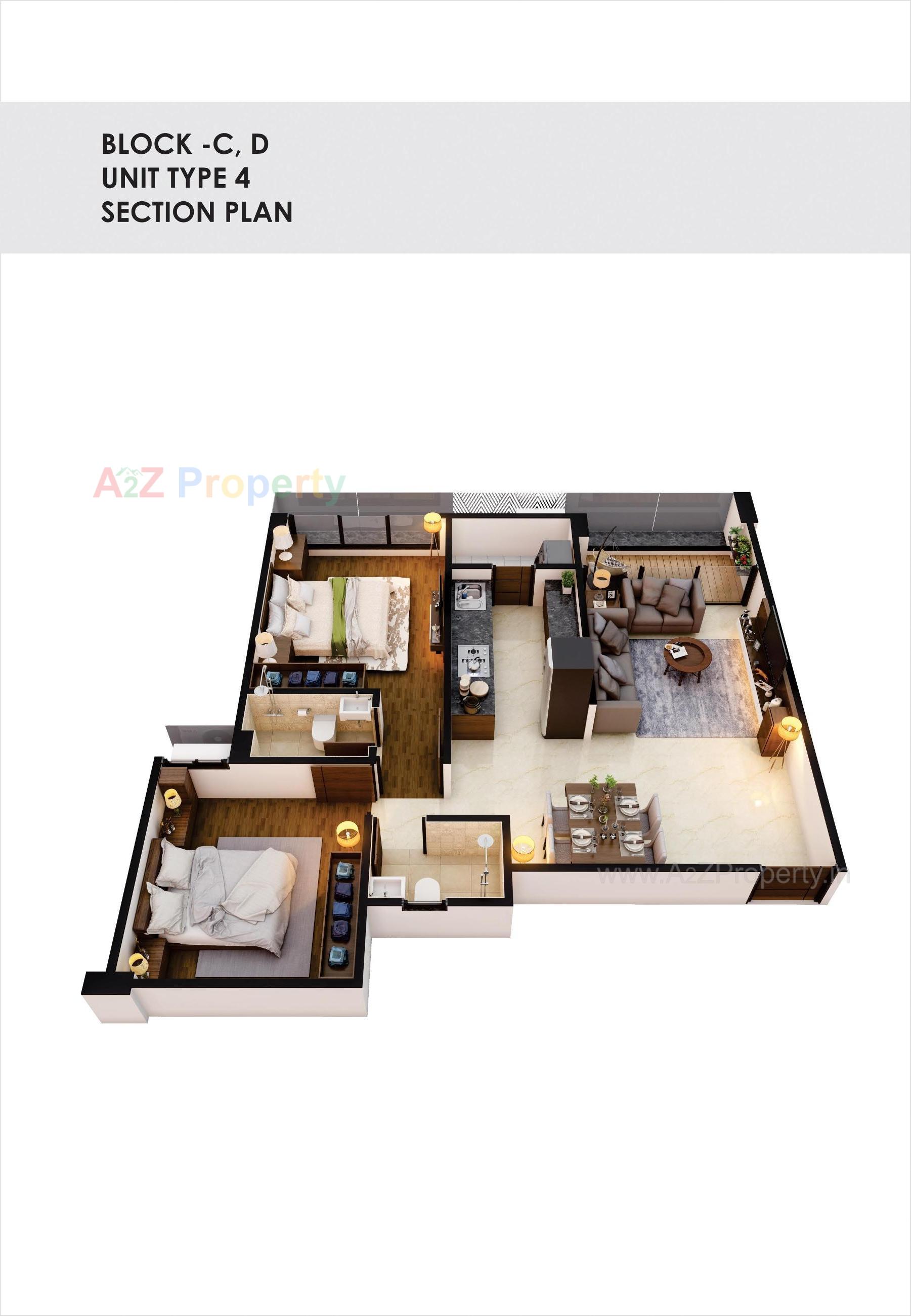 Layout of real estate project Pushkar Luxuria located at Ahmedabad, Ahmedabad, Gujarat
