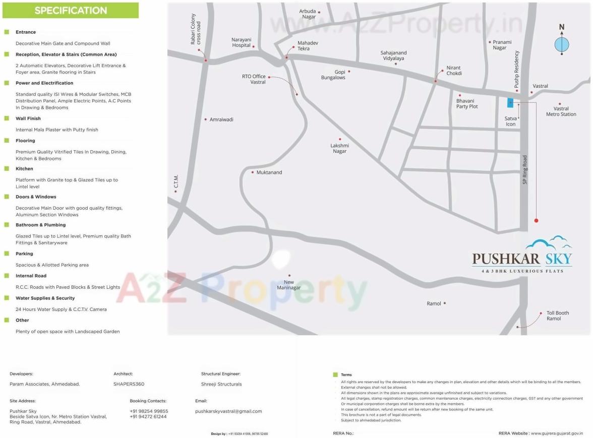  of real estate project Pushkar Sky located at Vastral, Ahmedabad, Gujarat