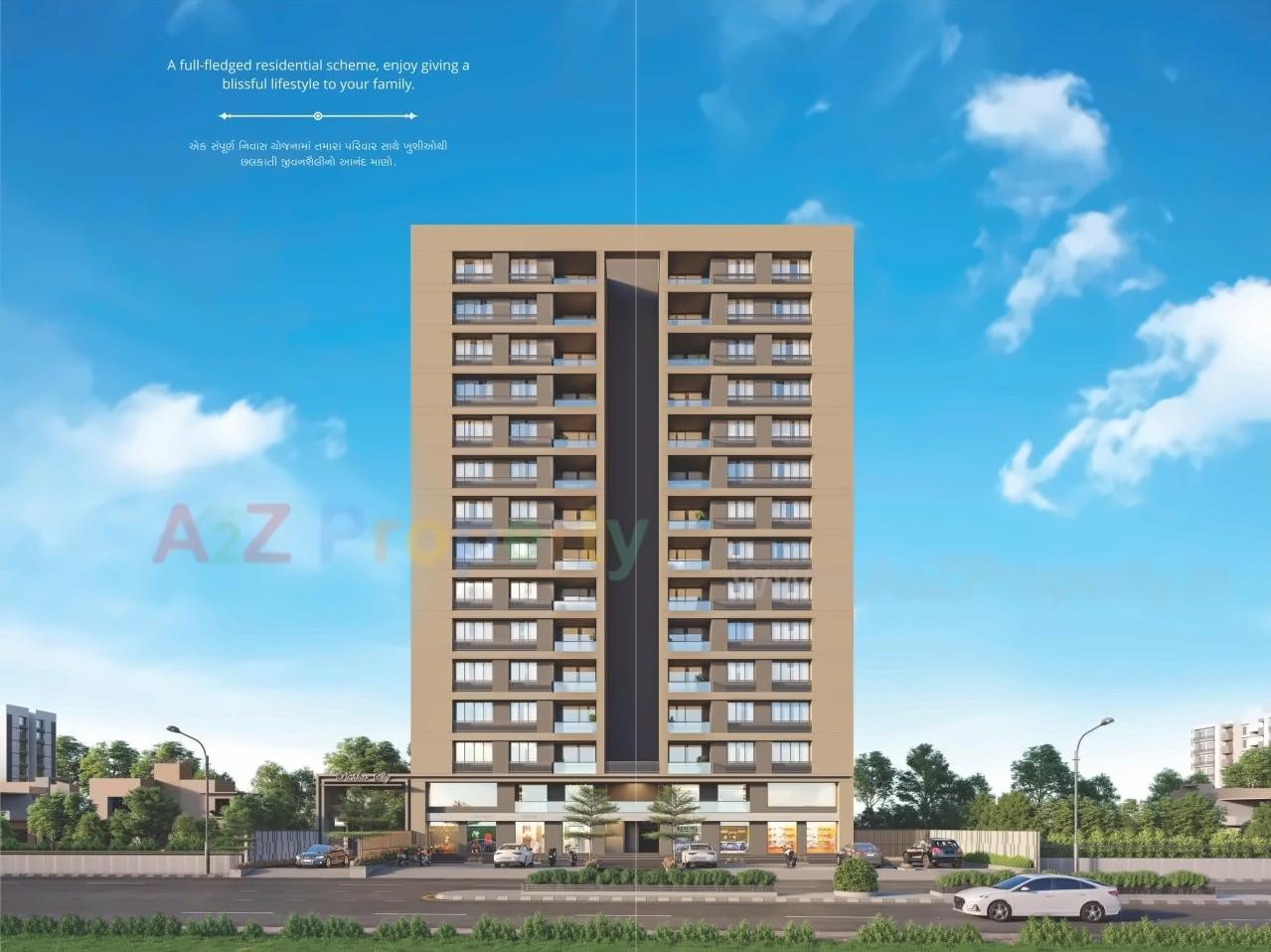 3D Elevation of real estate project Pushkar Sky located at Vastral, Ahmedabad, Gujarat