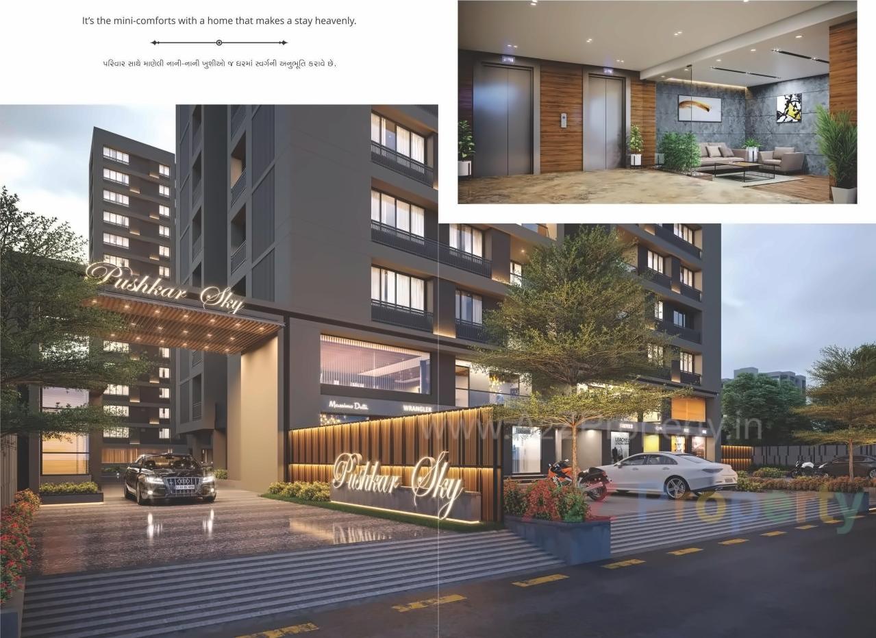 3D Elevation of real estate project Pushkar Sky located at Vastral, Ahmedabad, Gujarat