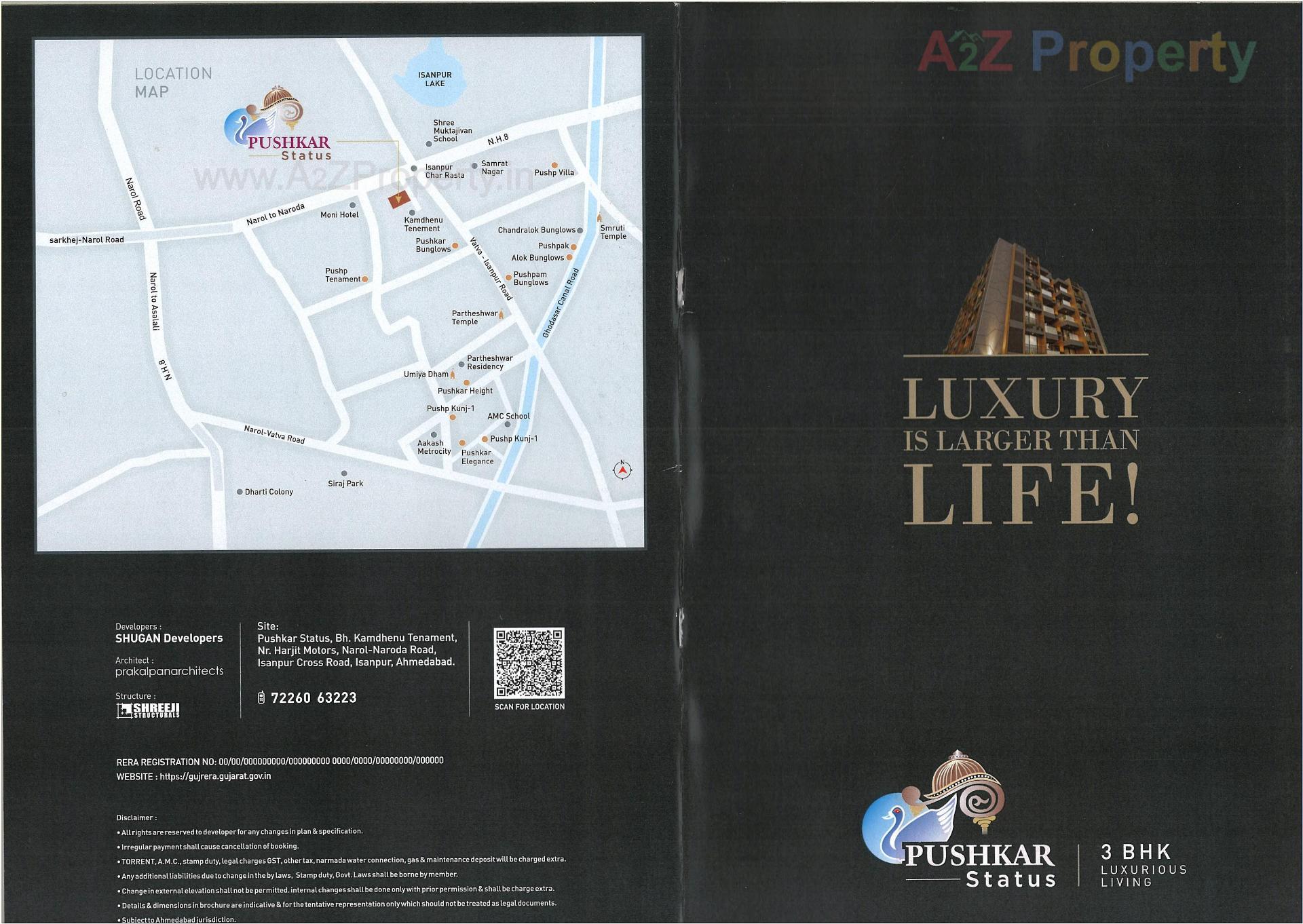 of real estate project Pushkar Status located at Isanpur, Ahmedabad, Gujarat