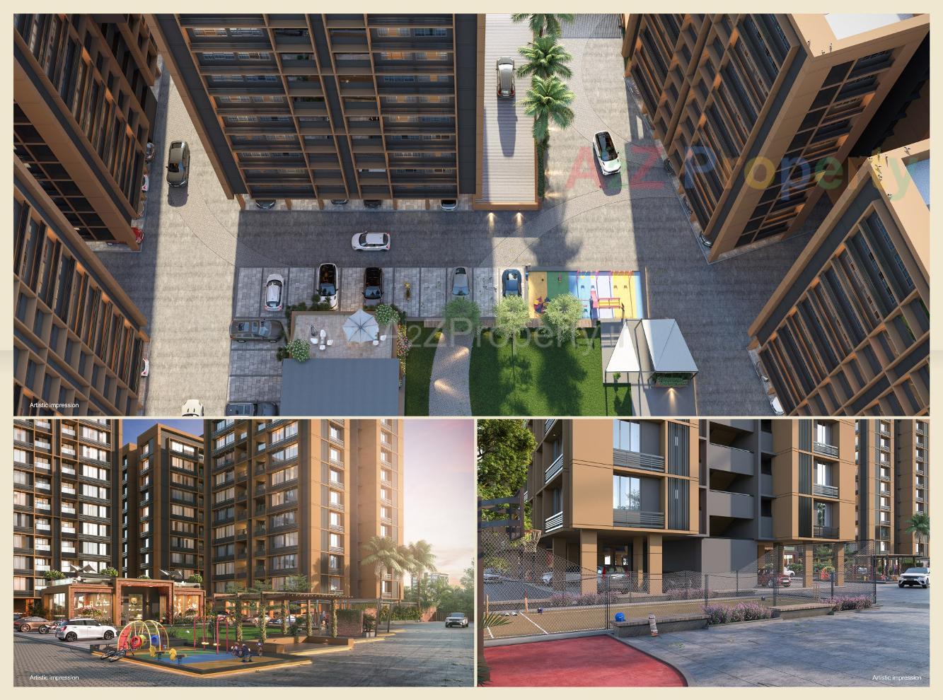 3D Elevation of real estate project Pushkar Valley located at Nikol, Ahmedabad, Gujarat