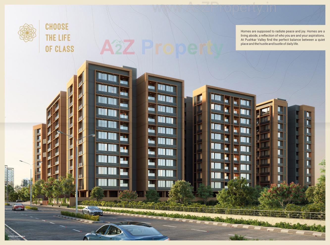 3D Elevation of real estate project Pushkar Valley located at Nikol, Ahmedabad, Gujarat