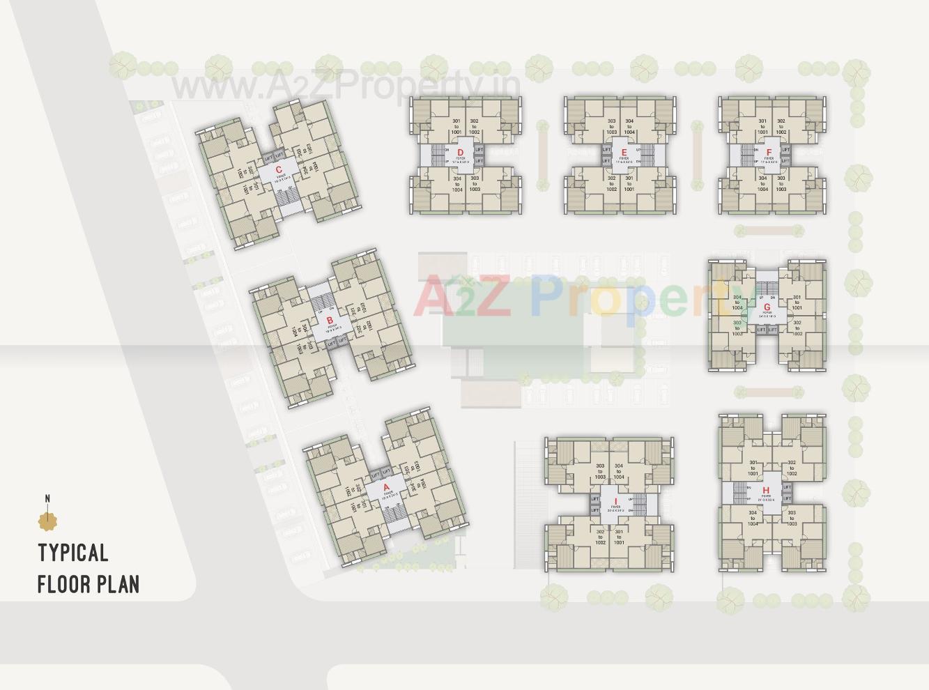 Layout of real estate project Pushkar Valley located at Nikol, Ahmedabad, Gujarat