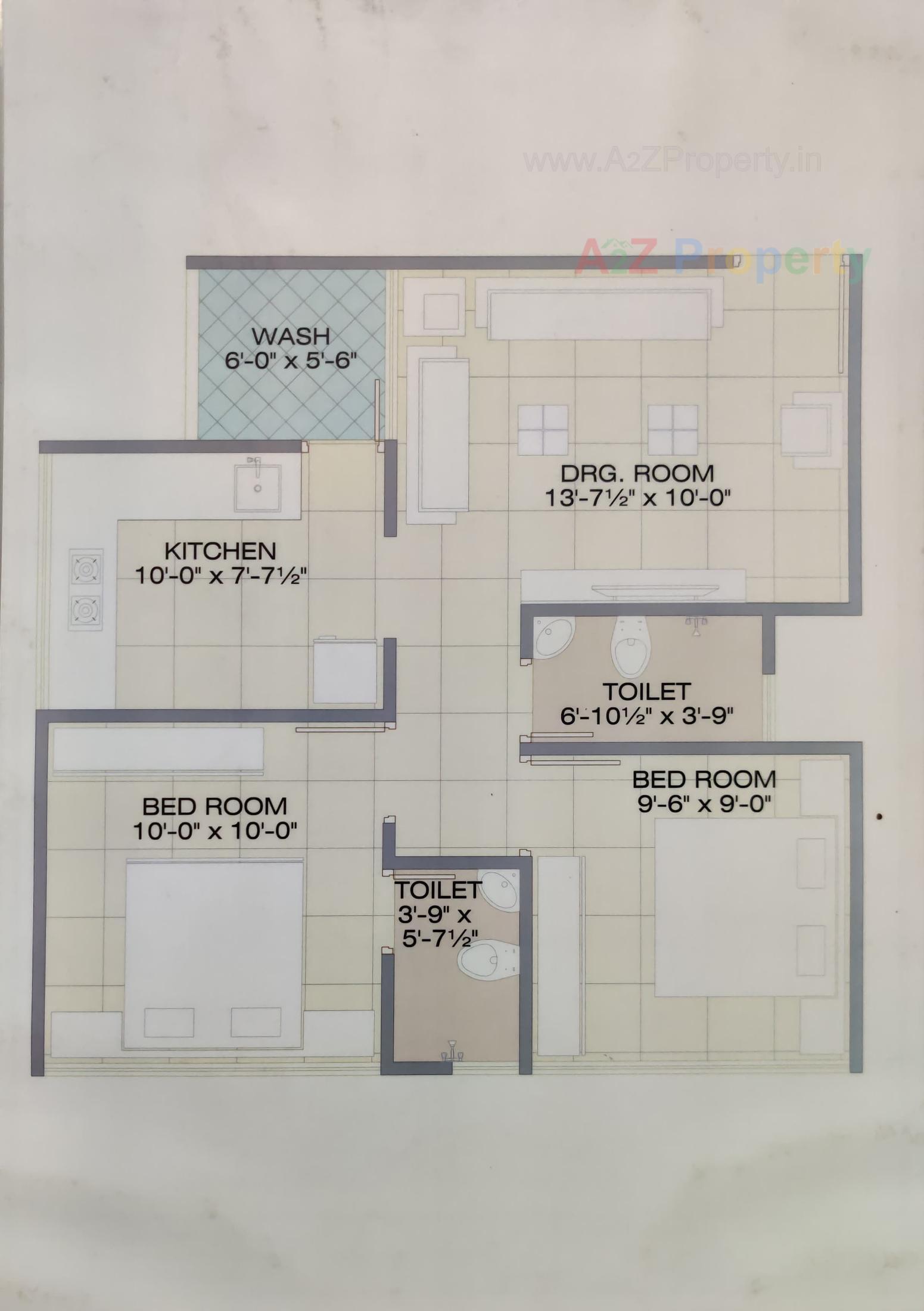 Layout of real estate project Pushp Heights located at Ramol, Ahmedabad, Gujarat