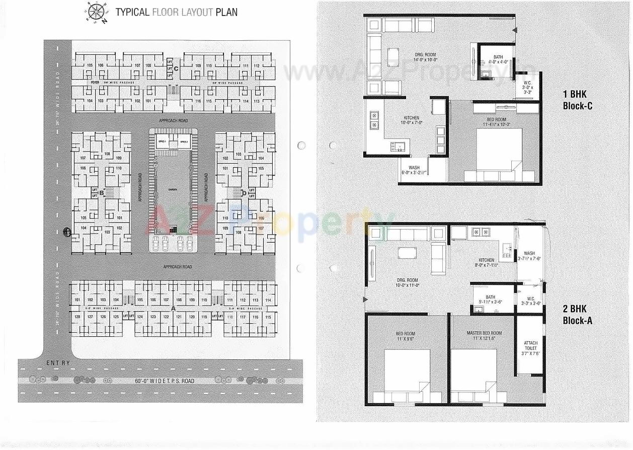 Layout of real estate project Pushp Heights located at Ramol, Ahmedabad, Gujarat