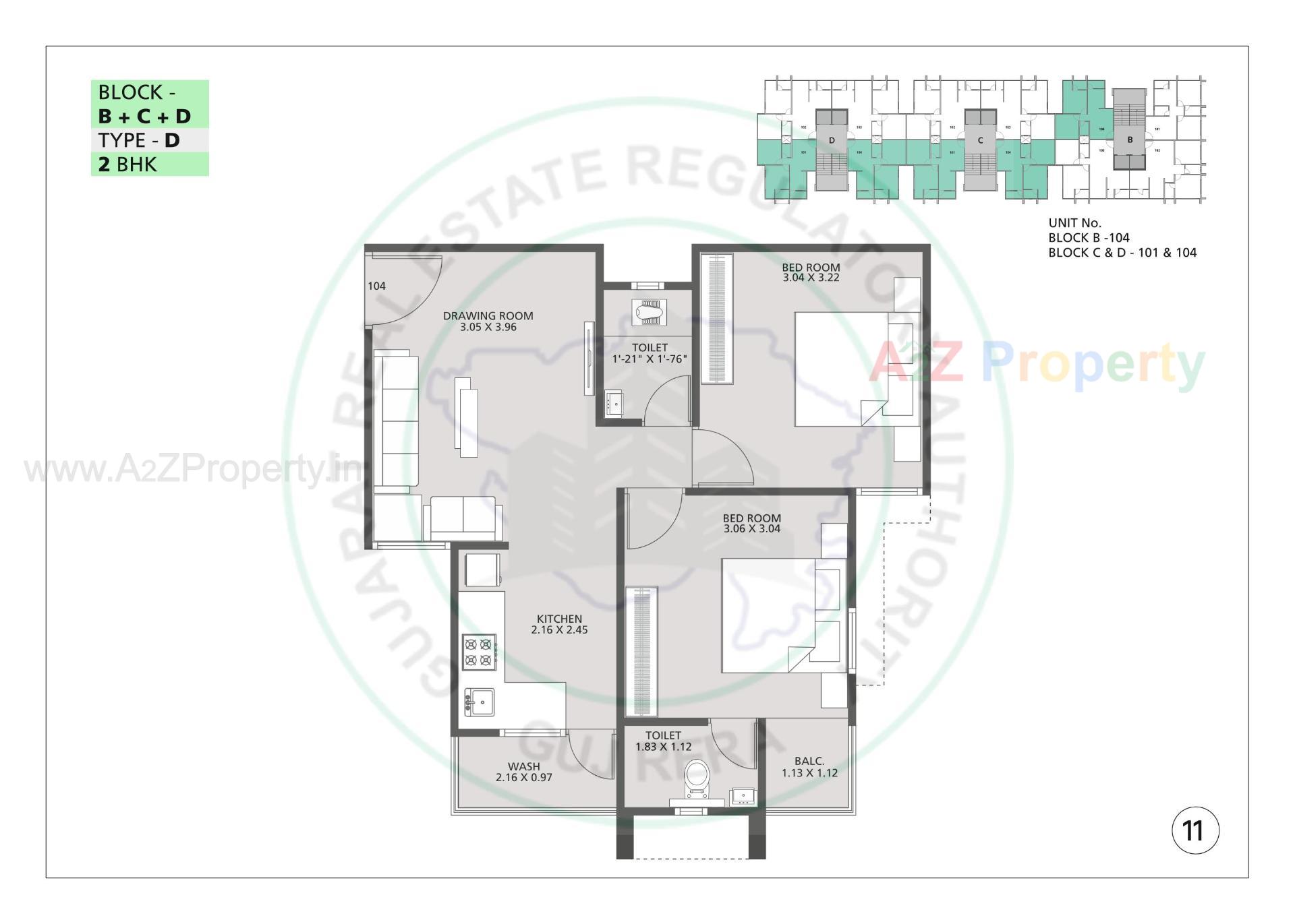 Layout of real estate project Pushpak located at Odhav, Ahmedabad, Gujarat