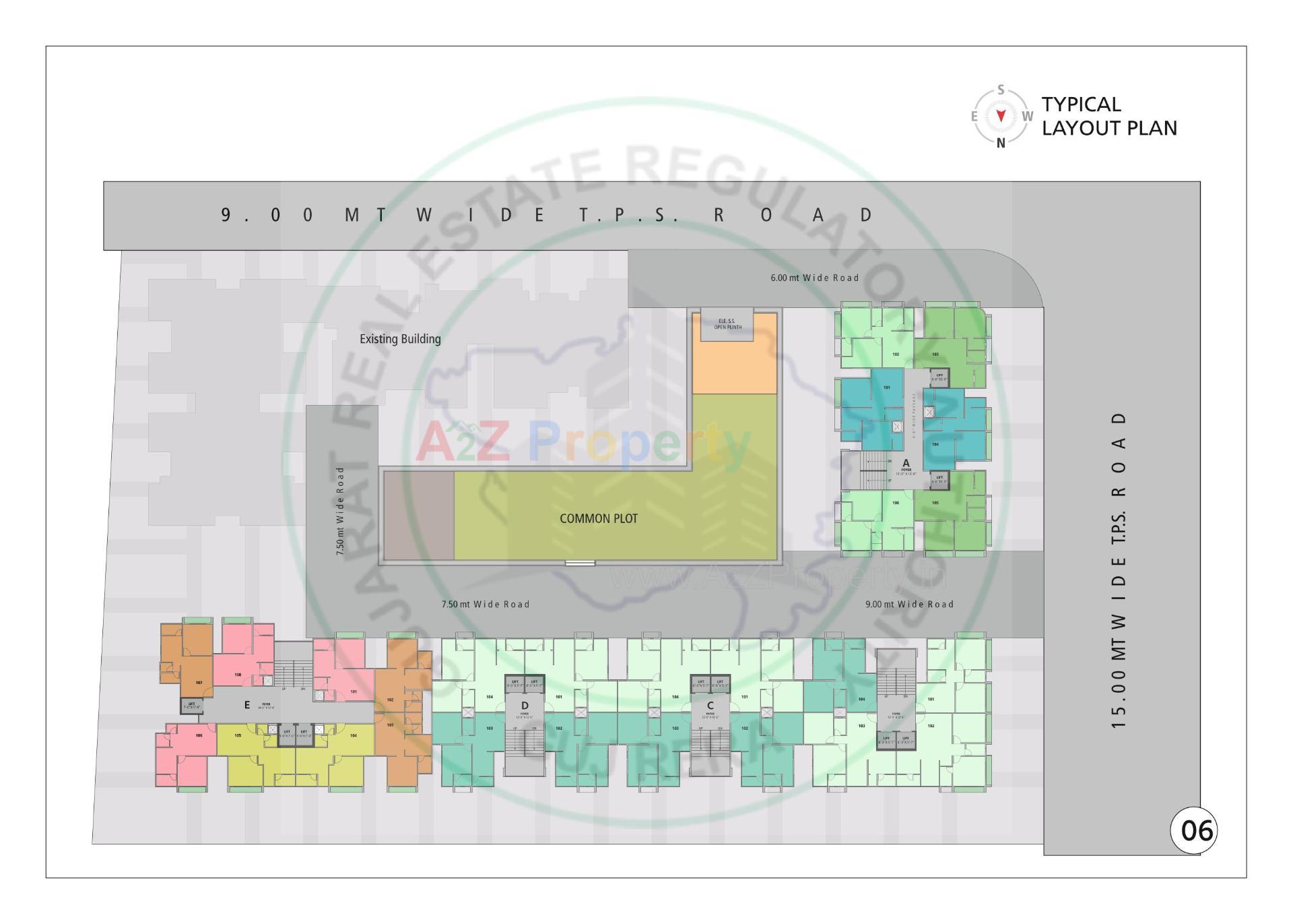 Layout of real estate project Pushpak located at Odhav, Ahmedabad, Gujarat