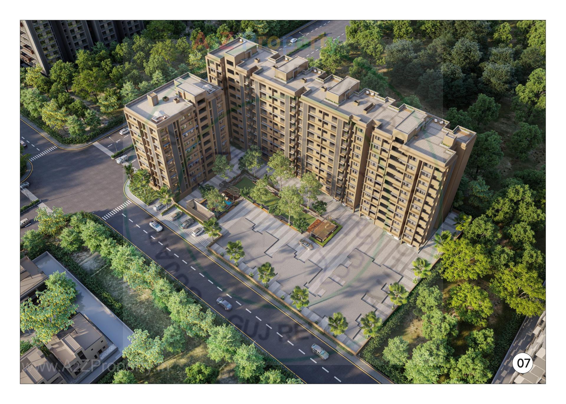 3D Elevation of real estate project Pushpak located at Odhav, Ahmedabad, Gujarat