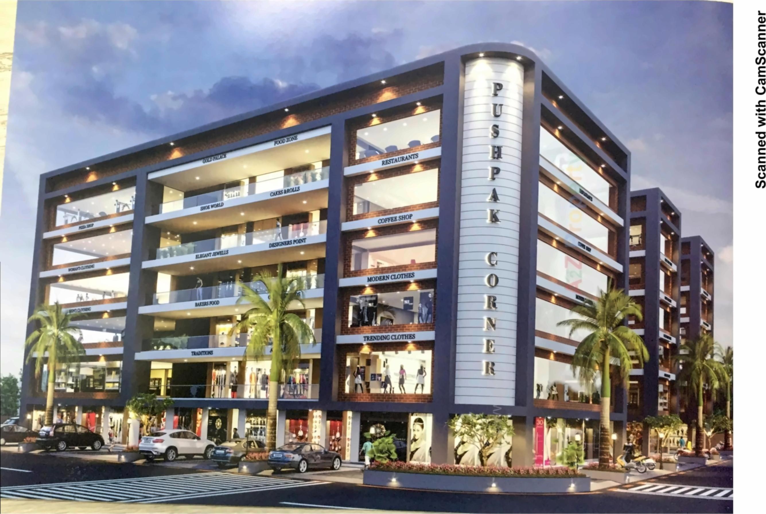 3D Elevation of real estate project Pushpak Corner located at Naroda, Ahmedabad, Gujarat