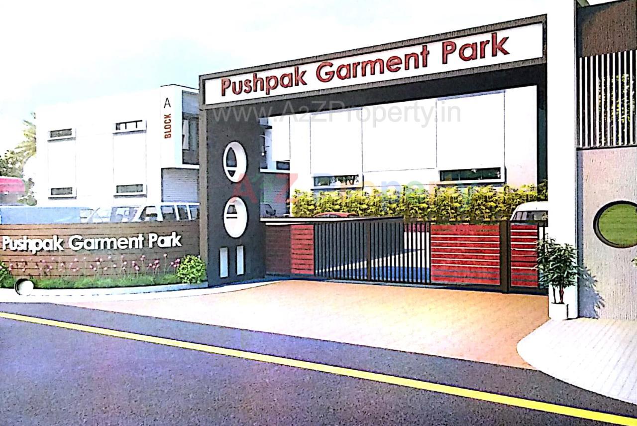 3D Elevation of real estate project Pushpak Garment Park located at Isanpur, Ahmedabad, Gujarat