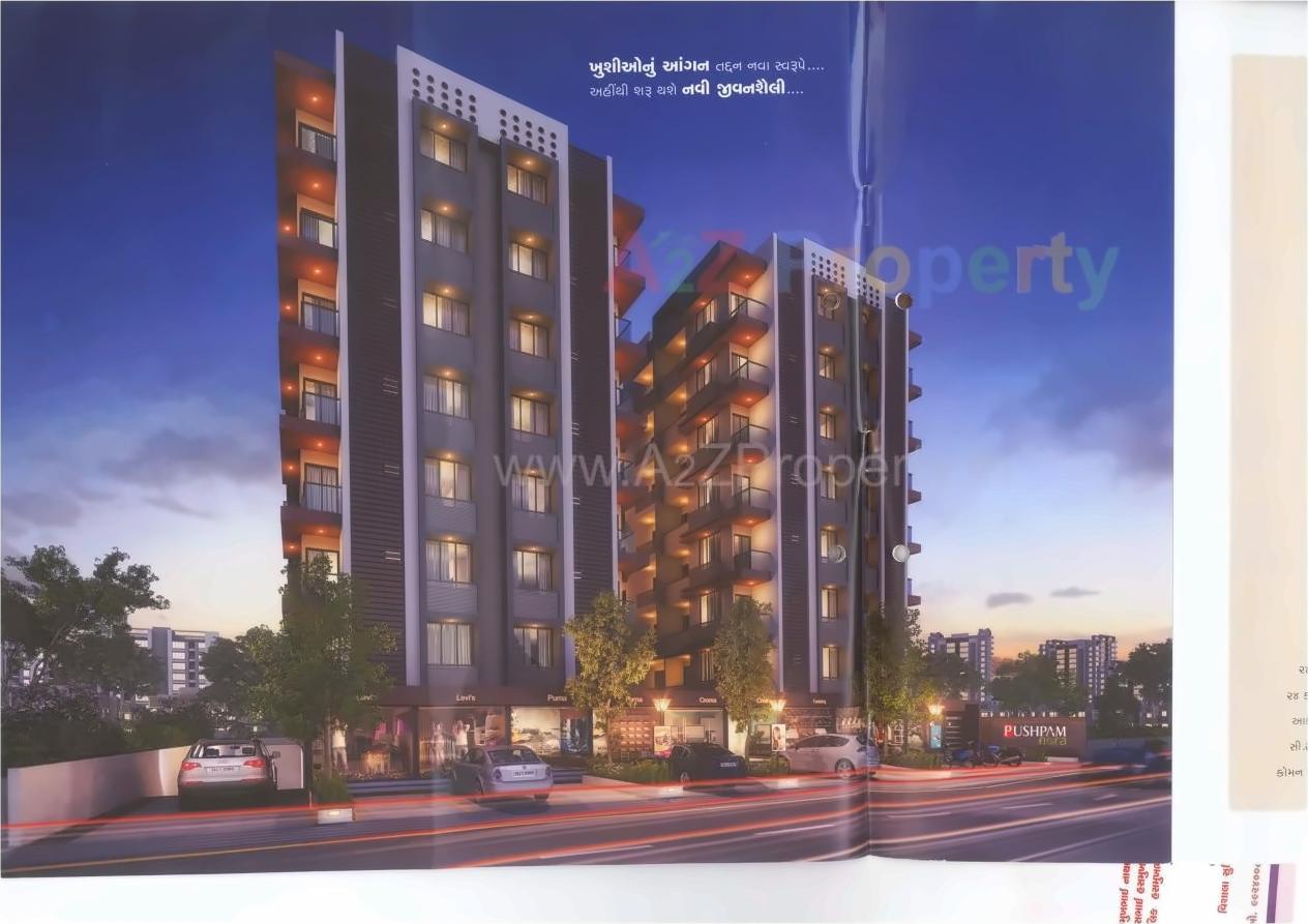 3D Elevation of real estate project Pushpam Flora located at Chiloda, Ahmedabad, Gujarat