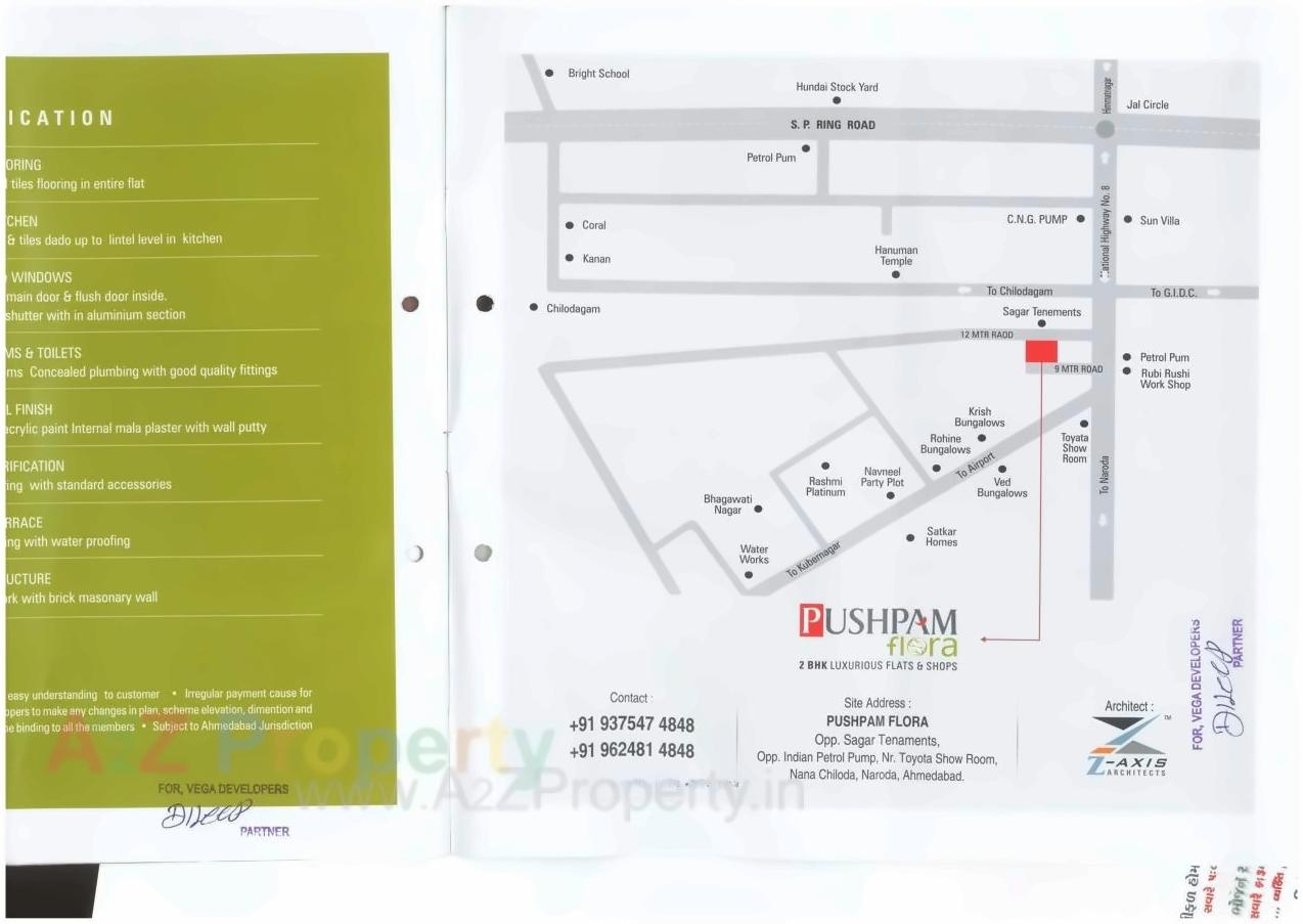  of real estate project Pushpam Flora located at Chiloda, Ahmedabad, Gujarat