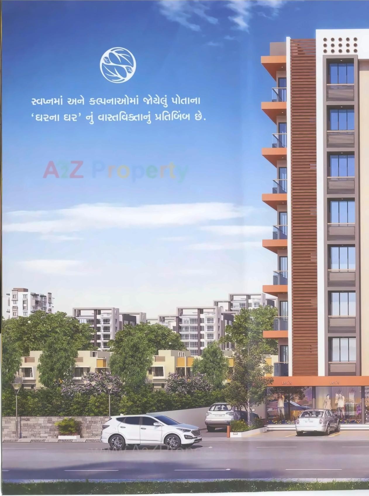 3D Elevation of real estate project Pushpam Flora located at Chiloda, Ahmedabad, Gujarat
