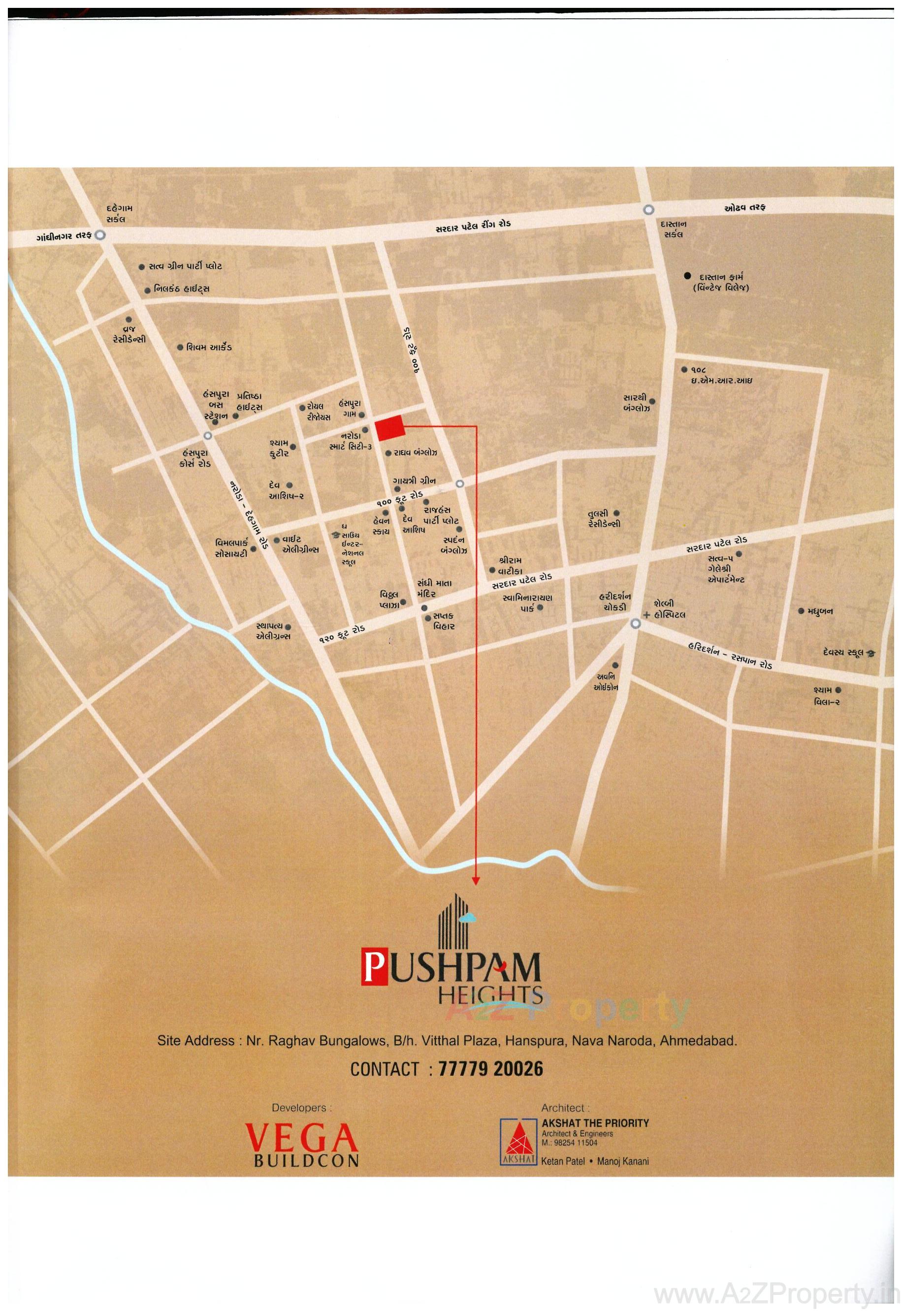  of real estate project Pushpam Heights located at Hanspura, Ahmedabad, Gujarat