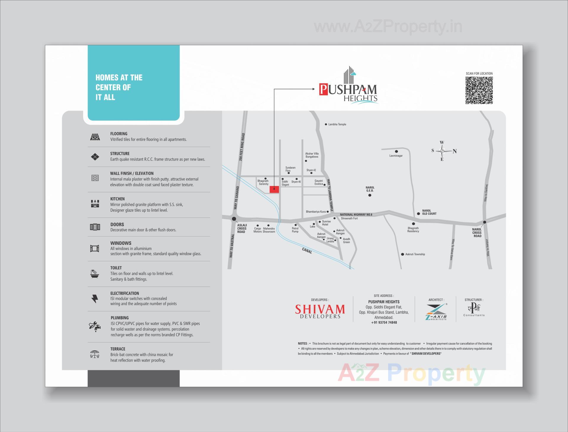  of real estate project Pushpam Heights located at Laxmipura, Ahmedabad, Gujarat