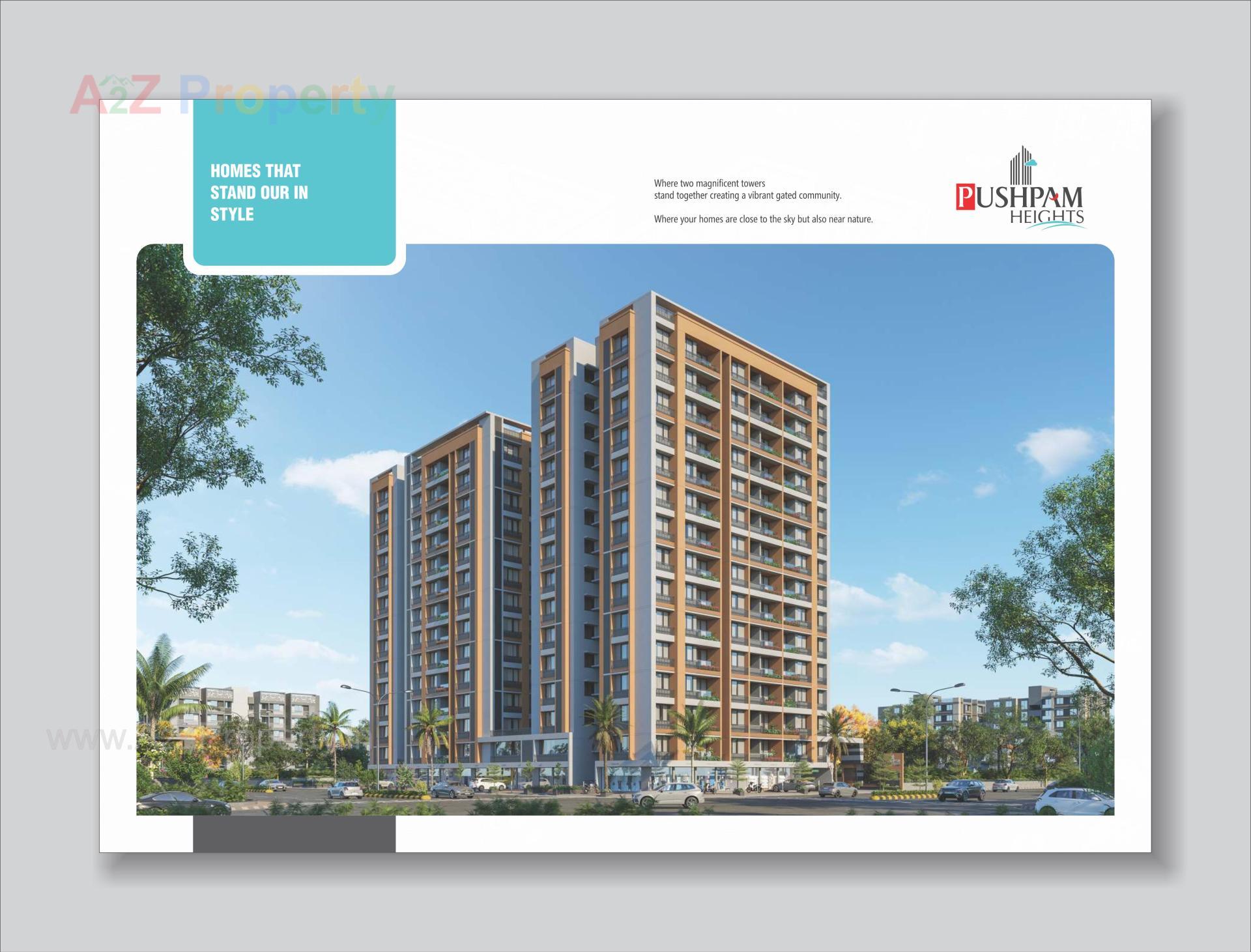3D Elevation of real estate project Pushpam Heights located at Laxmipura, Ahmedabad, Gujarat