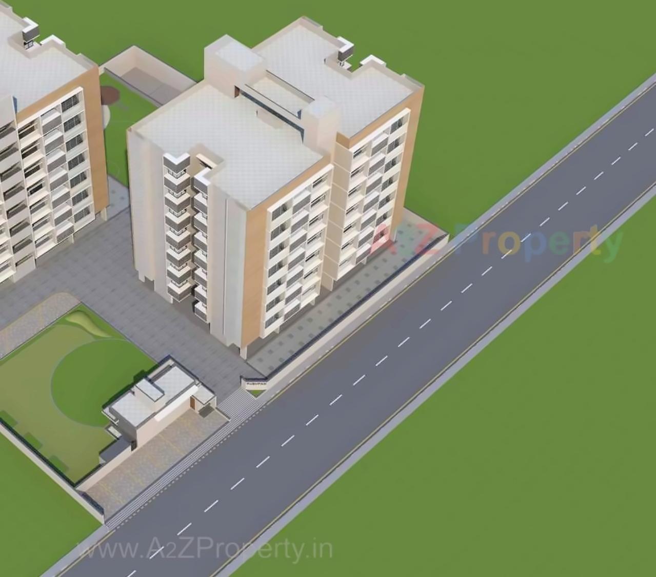 3D Elevation of real estate project Pushpam located at Thaltej, Ahmedabad, Gujarat