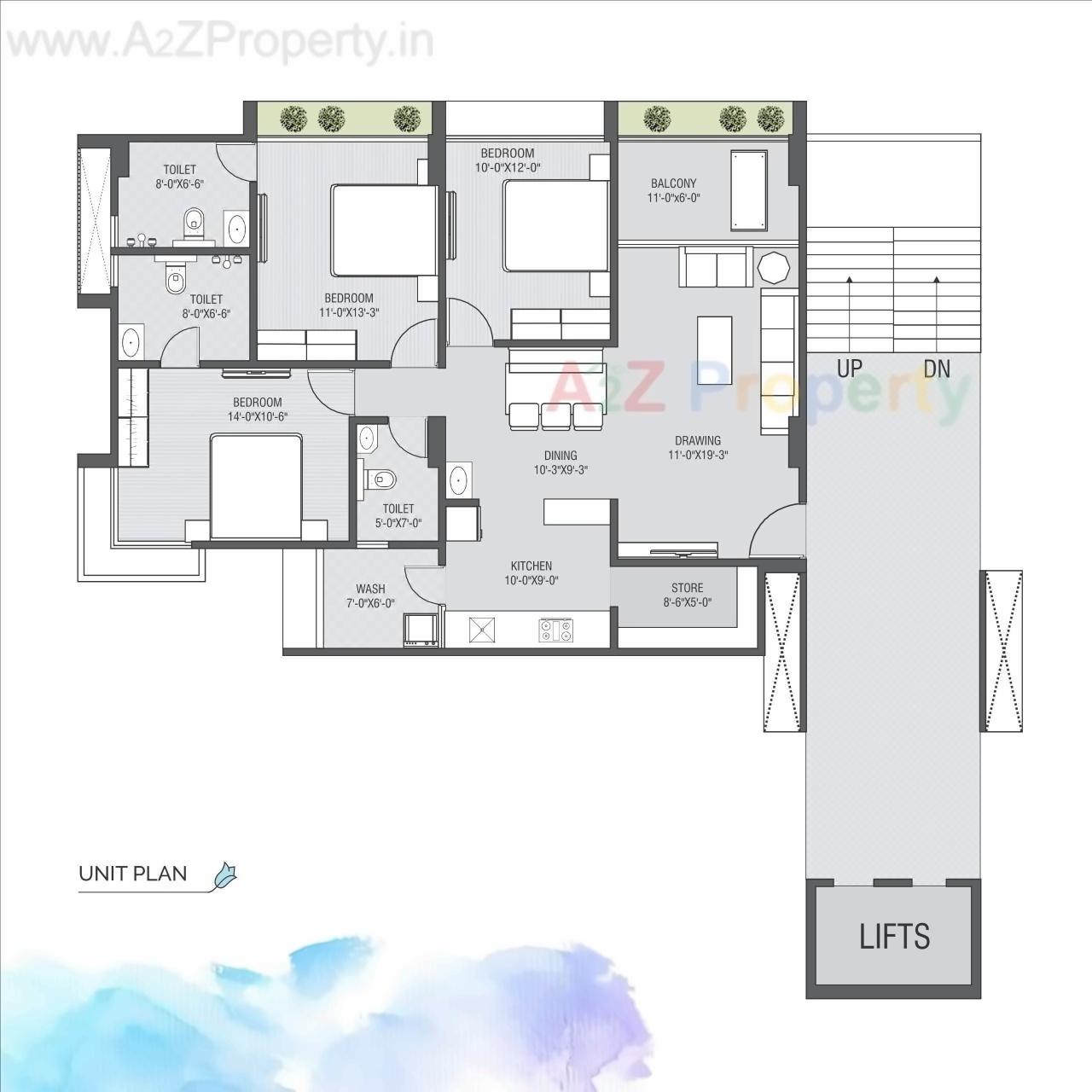 Layout of real estate project Pushpam located at Thaltej, Ahmedabad, Gujarat