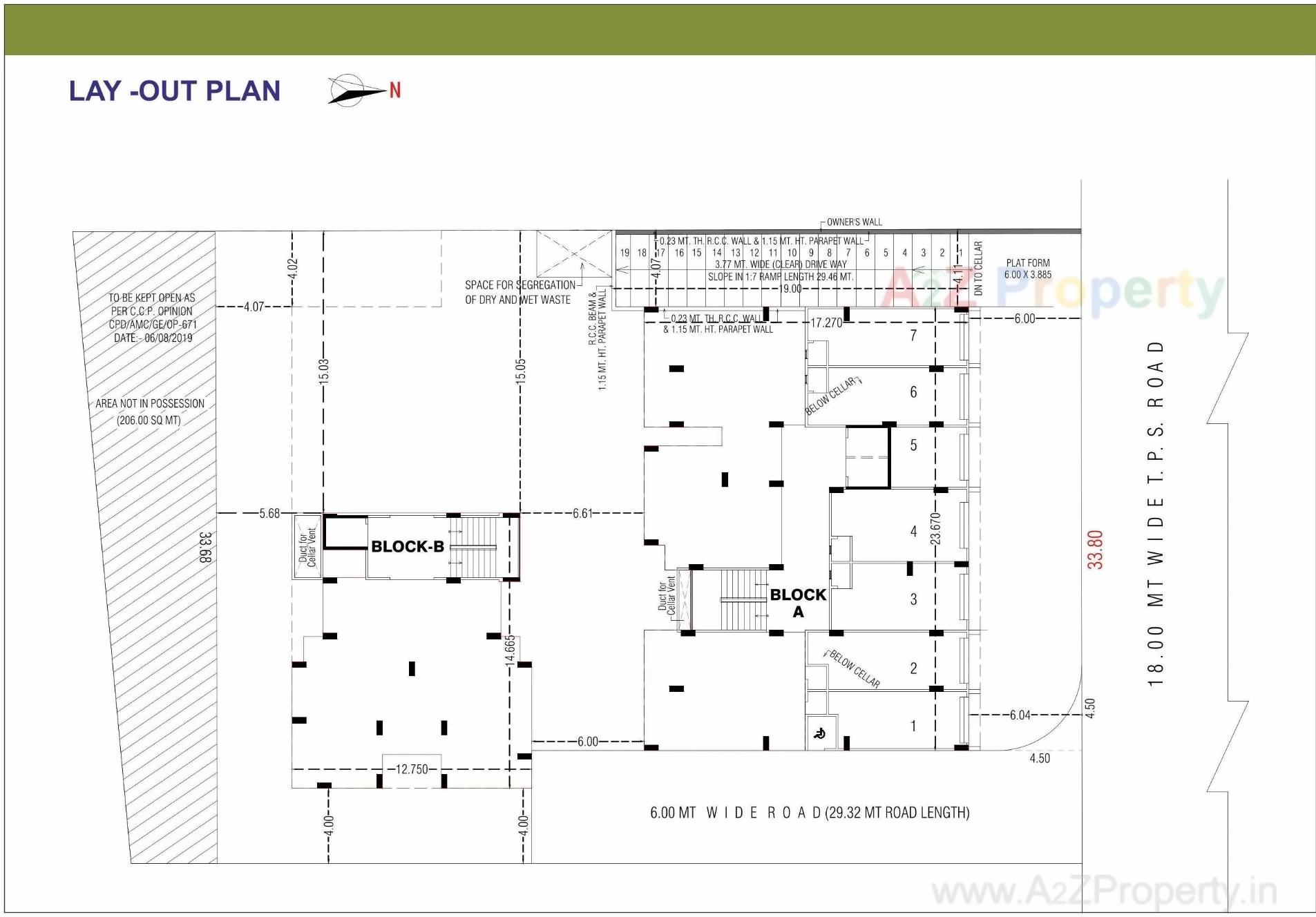 Layout of real estate project Pushpvan Platinum located at Ahmedabad, Ahmedabad, Gujarat