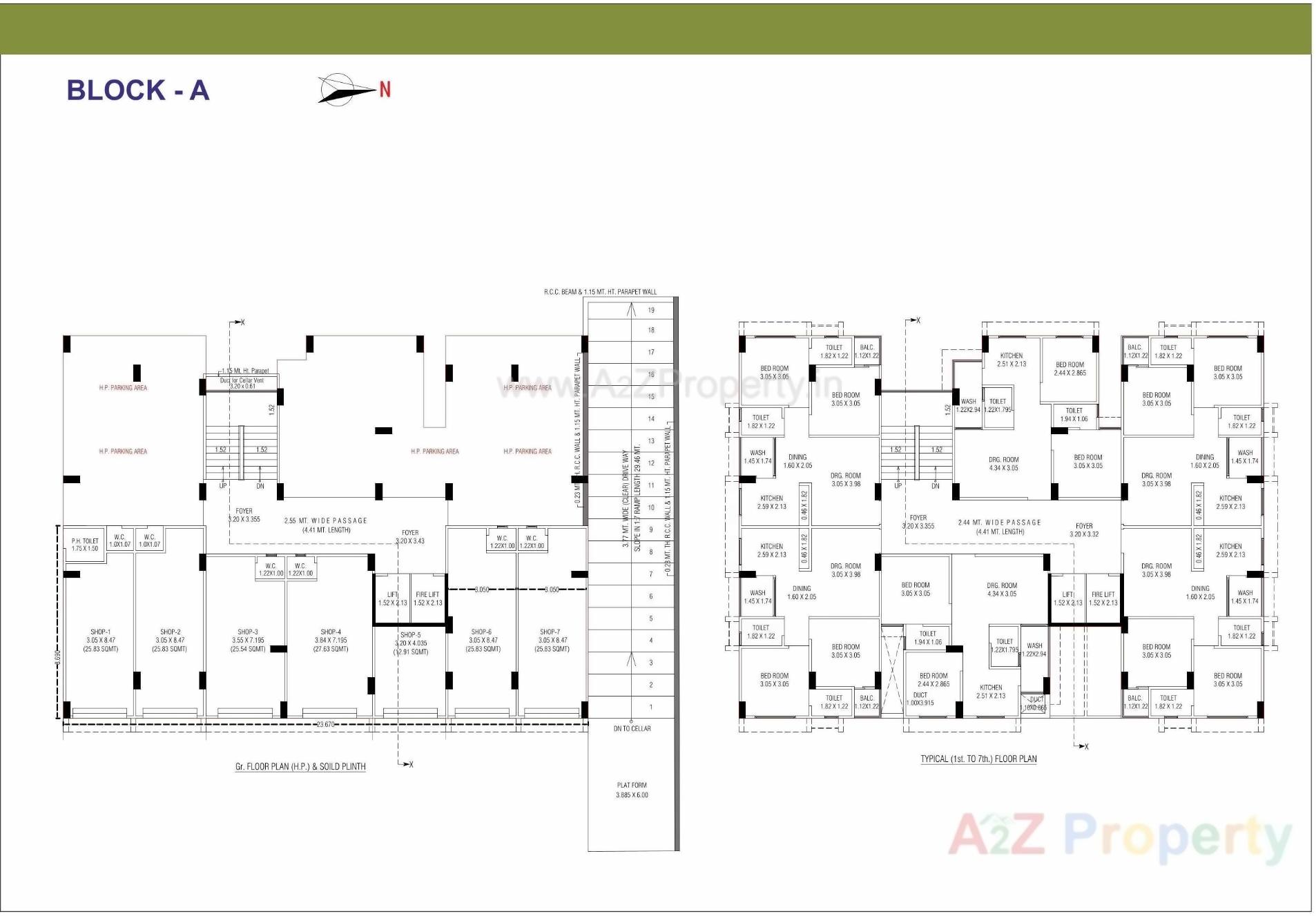 Layout of real estate project Pushpvan Platinum located at Ahmedabad, Ahmedabad, Gujarat