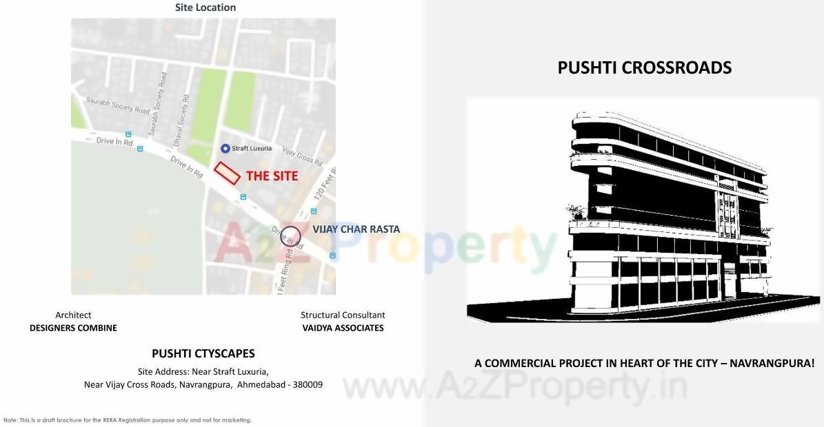 of real estate project Pushti Crossroads located at Memnagar, Ahmedabad, Gujarat