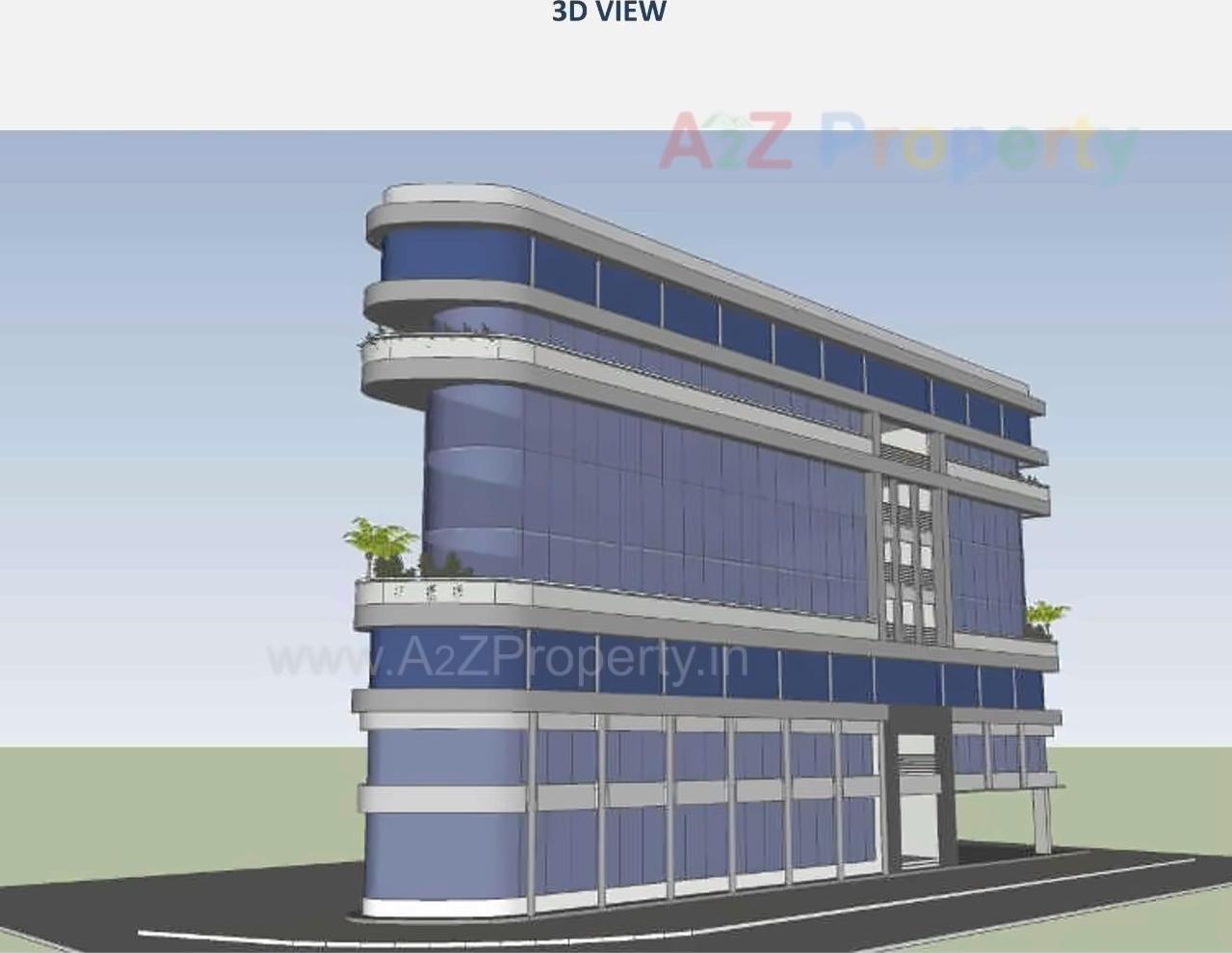 3D Elevation of real estate project Pushti Crossroads located at Memnagar, Ahmedabad, Gujarat