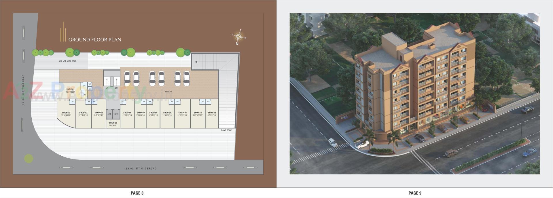 Layout of real estate project Pushti Skyline located at Kathwada, Ahmedabad, Gujarat