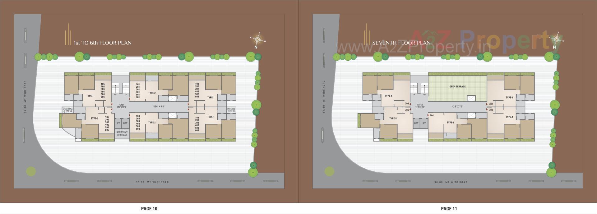 Layout of real estate project Pushti Skyline located at Kathwada, Ahmedabad, Gujarat