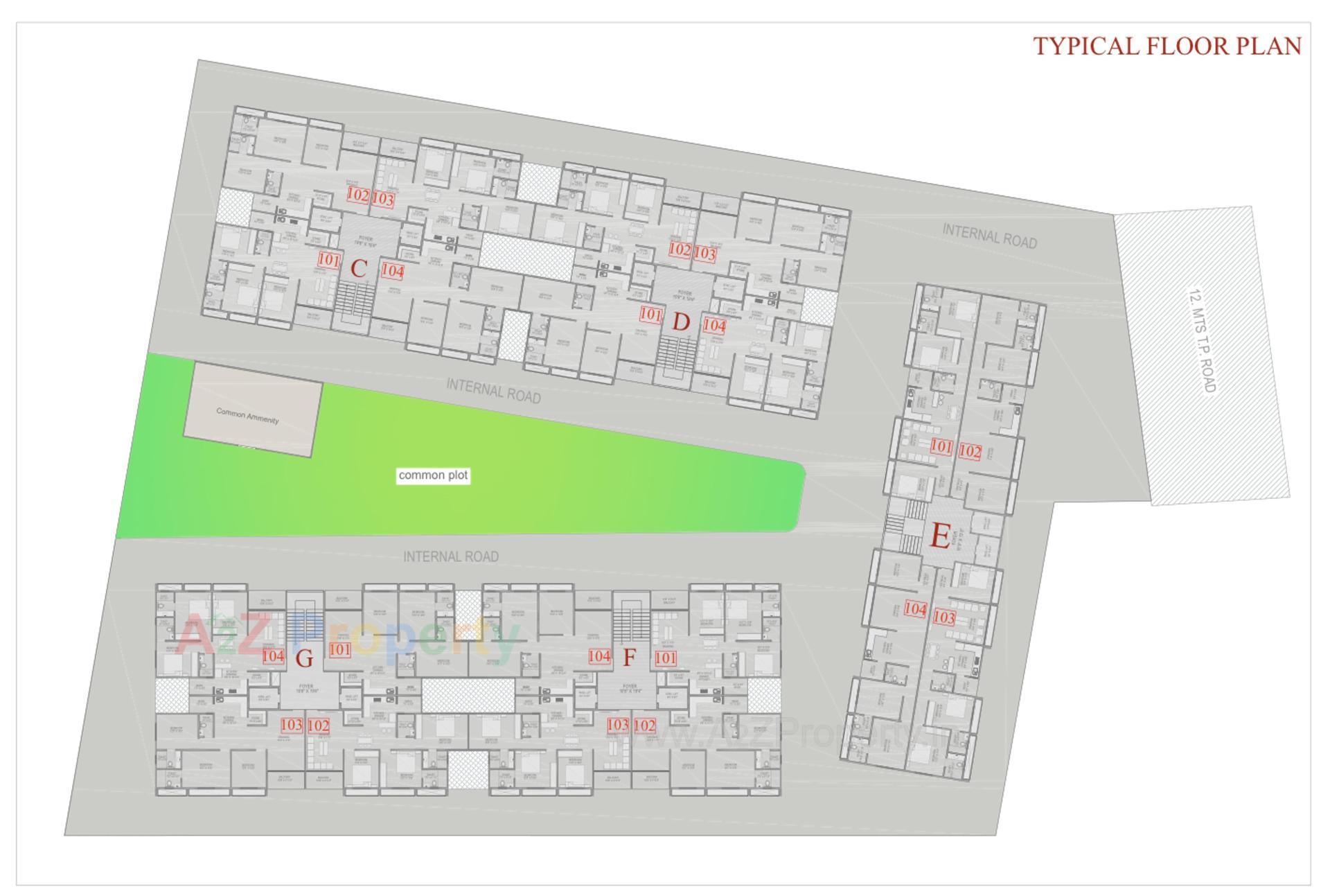 Layout of real estate project R Altezza located at Naroda, Ahmedabad, Gujarat